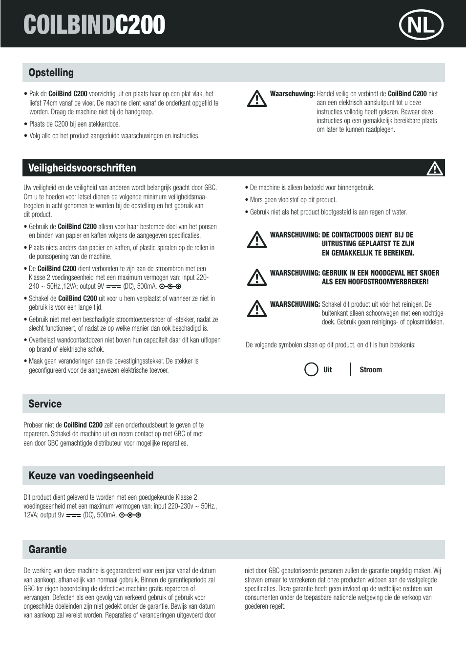 Coilbind c200 | GBC C200 Coilbind User Manual | Page 11 / 28