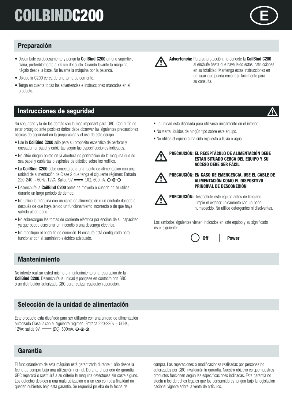 Coilbind c200 | GBC C200 Coilbind User Manual | Page 13 / 28