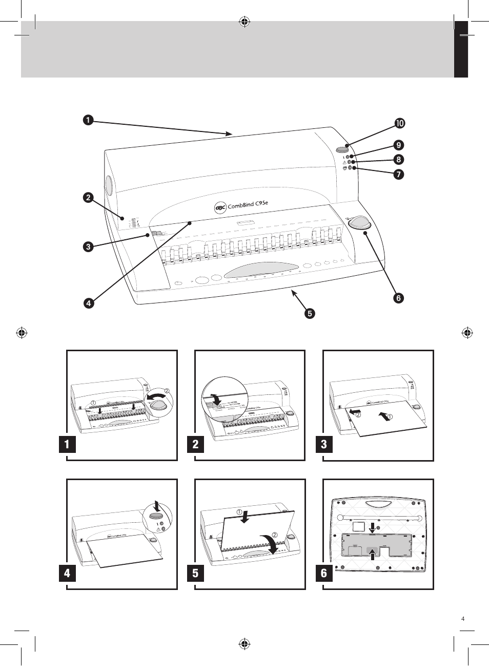 GBC C95e Comb Binder User Manual | Page 3 / 38