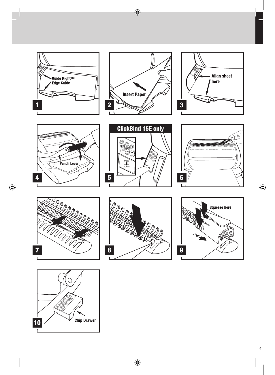 GBC 15E ClickBind User Manual | Page 3 / 38