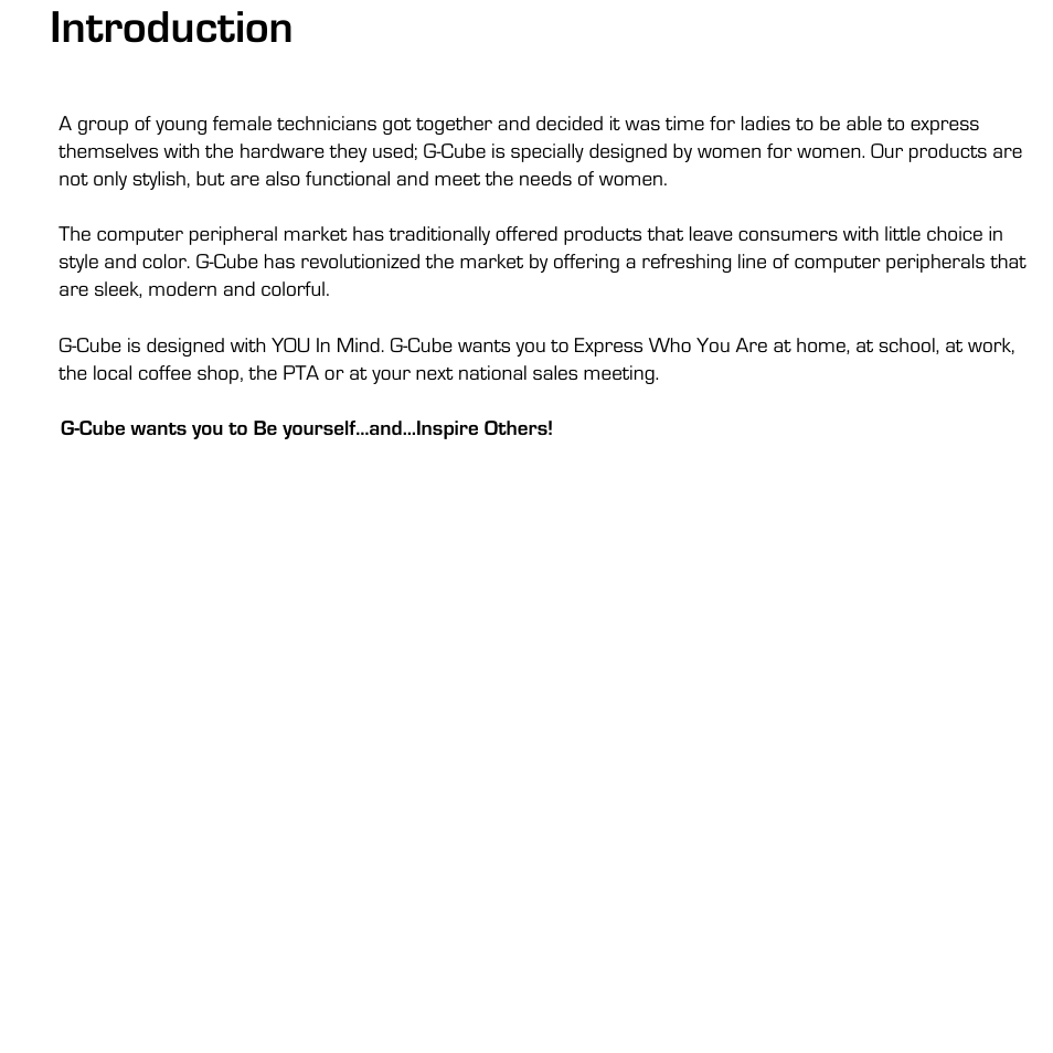 Introduction | G-Cube G7T-60S User Manual | Page 3 / 15