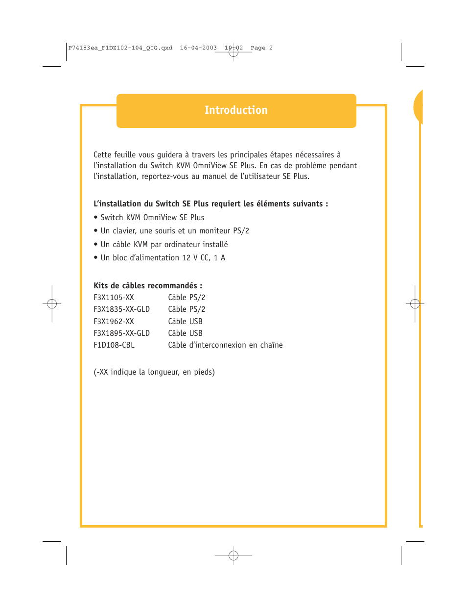 Introduction | Belkin F1DZ104T User Manual | Page 12 / 52