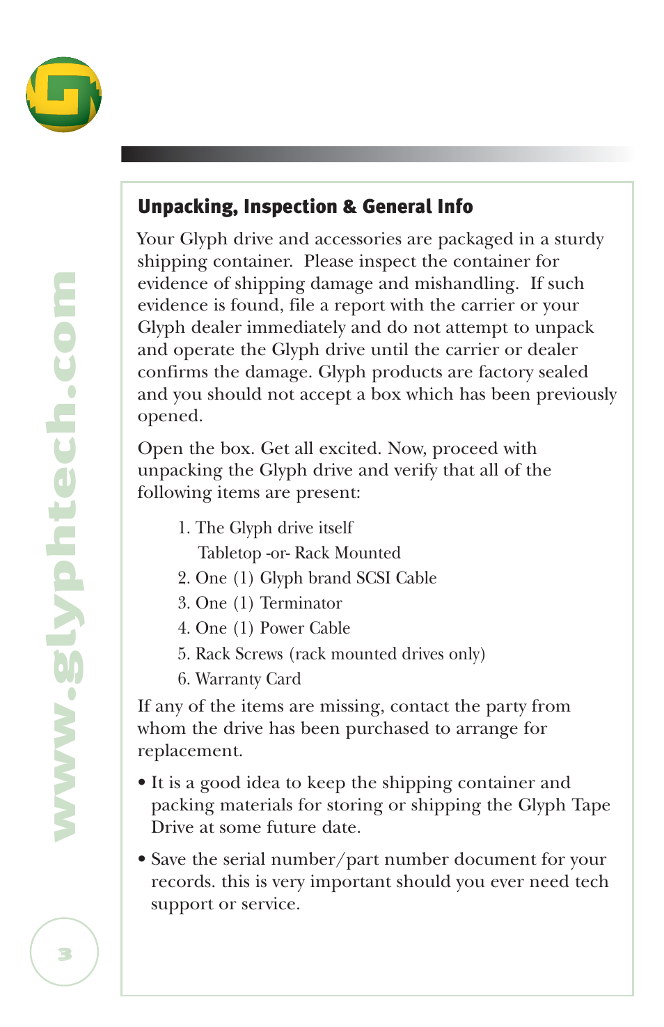 Glyph Ultra Wide Hard Drive User Manual | Page 3 / 12