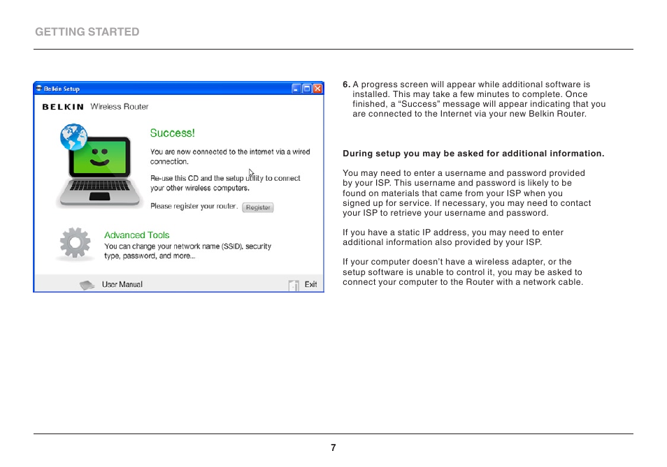 Belkin SURF N 15 N150 User Manual | Page 7 / 31