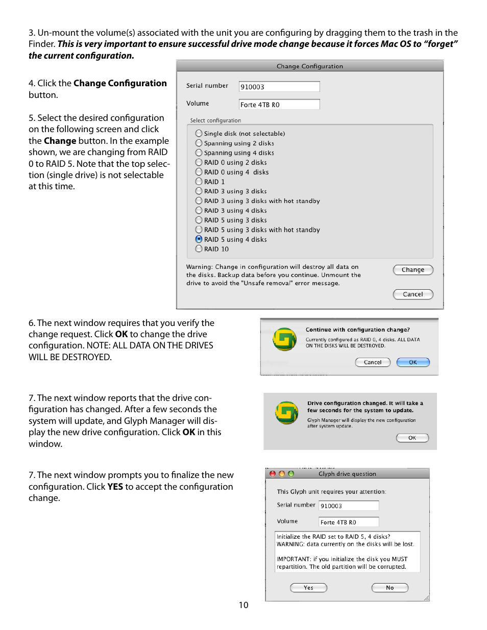 Glyph ForteRAID User Manual | Page 10 / 20