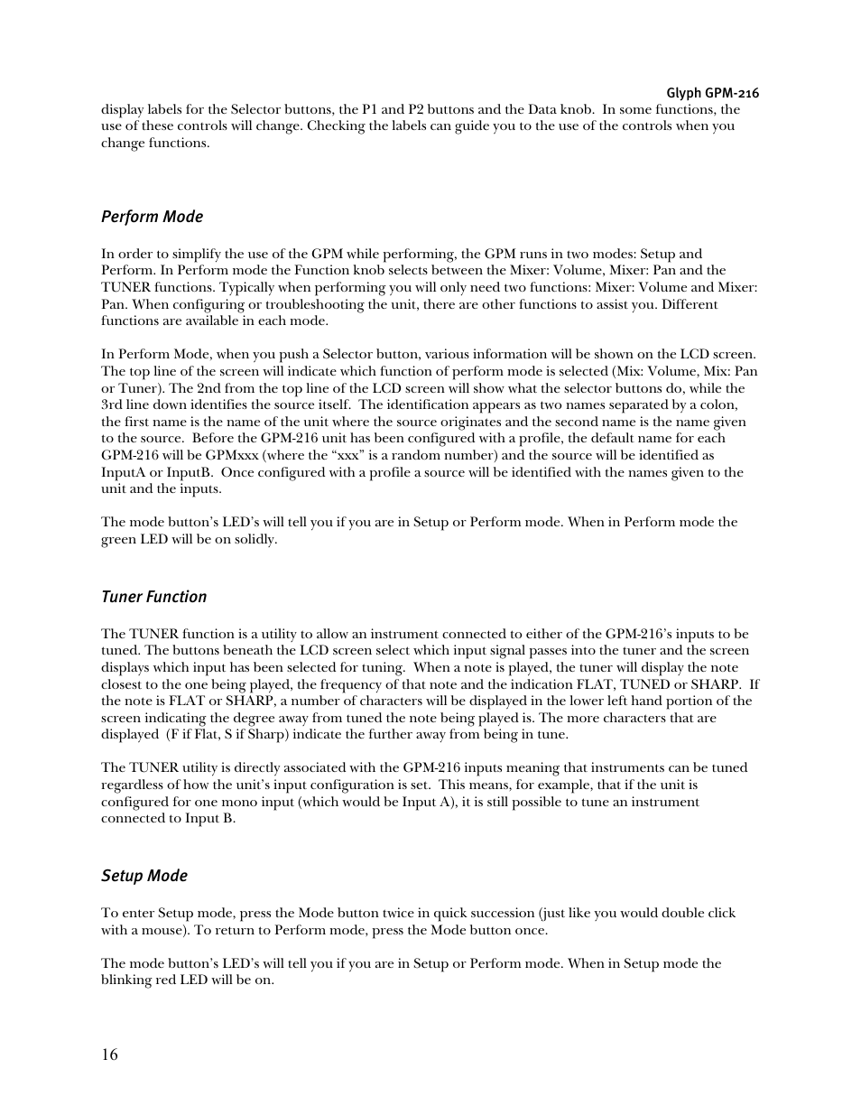 Glyph GPM-216 User Manual | Page 16 / 46