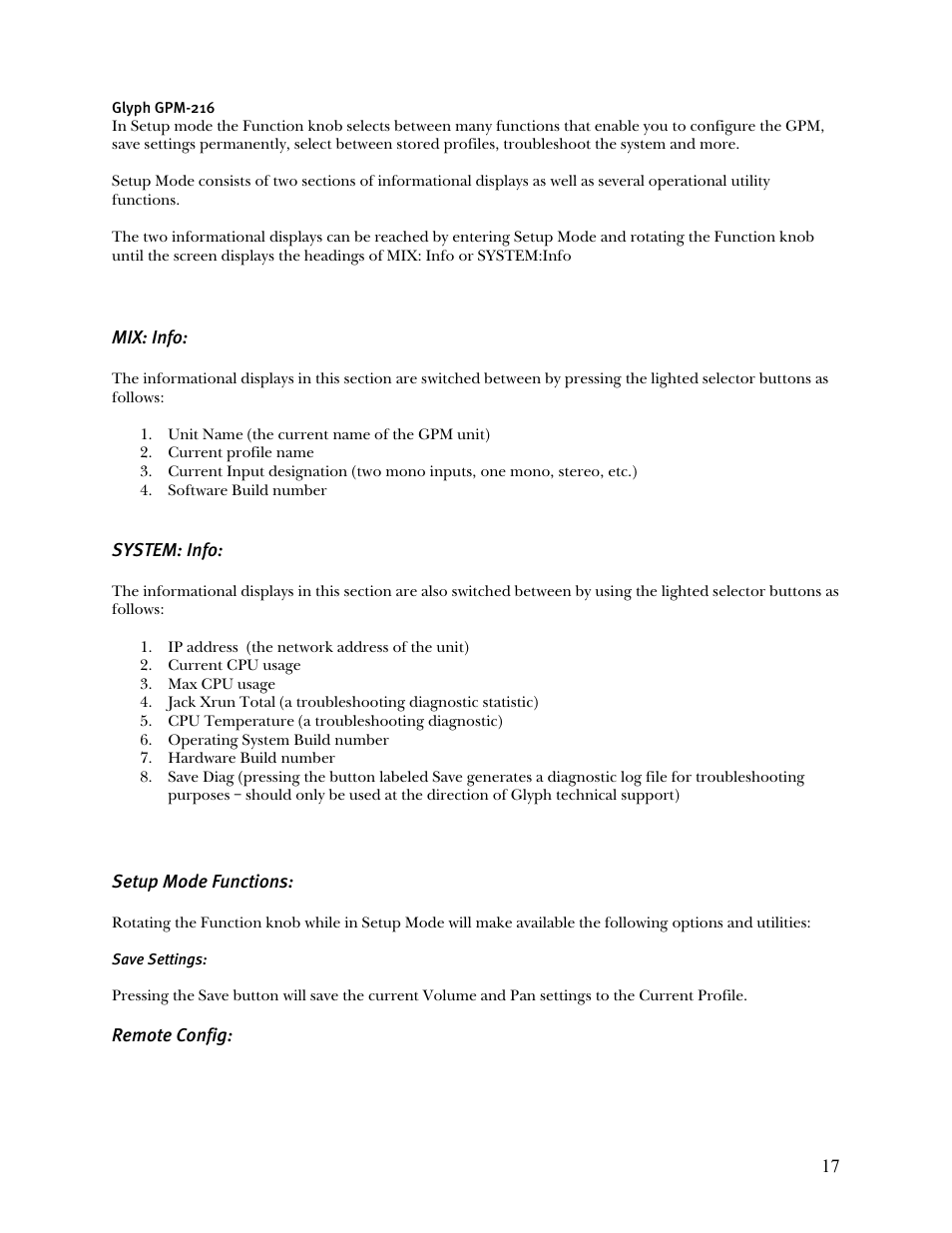 Glyph GPM-216 User Manual | Page 17 / 46