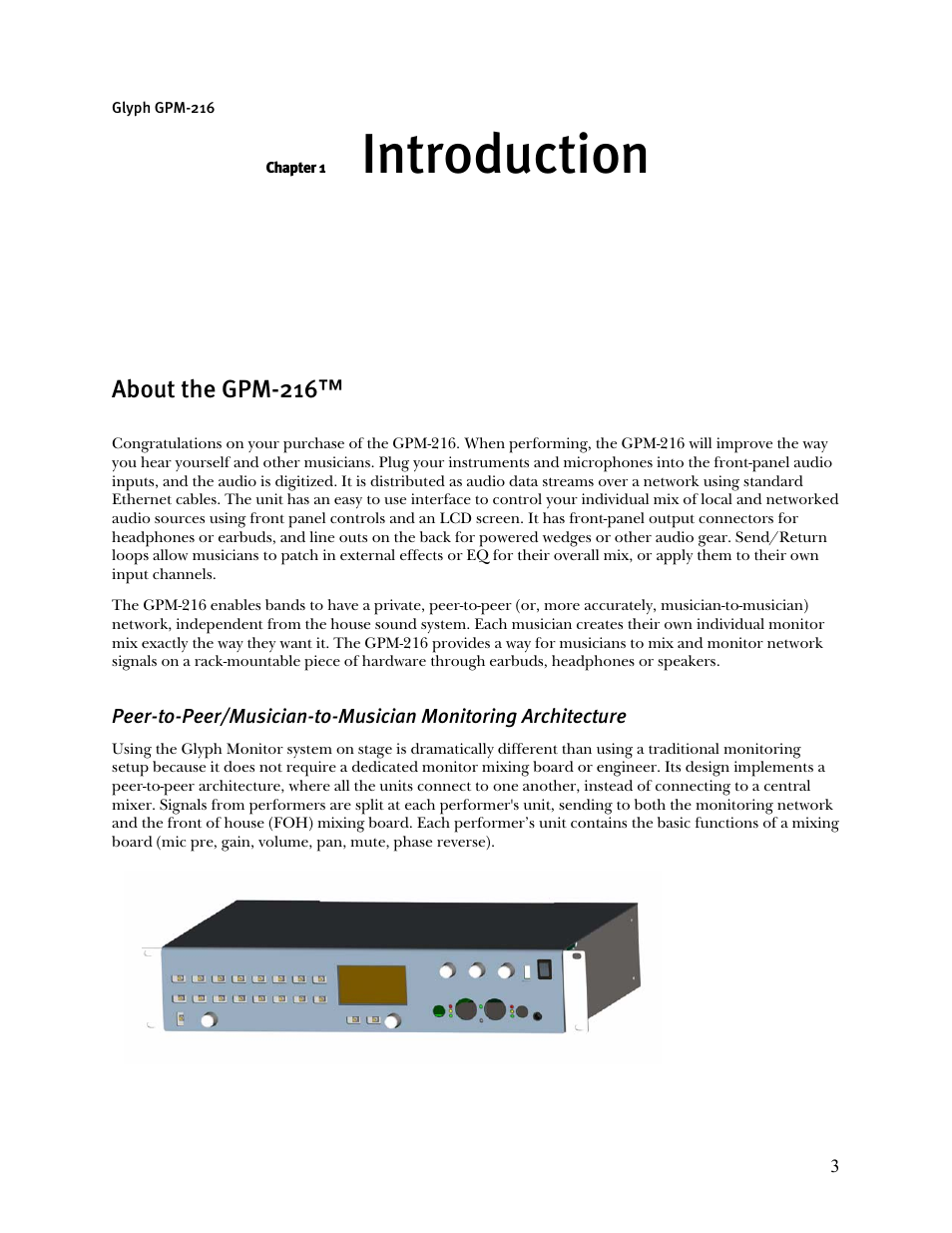 Introduction, About the gpm-216 | Glyph GPM-216 User Manual | Page 3 / 46