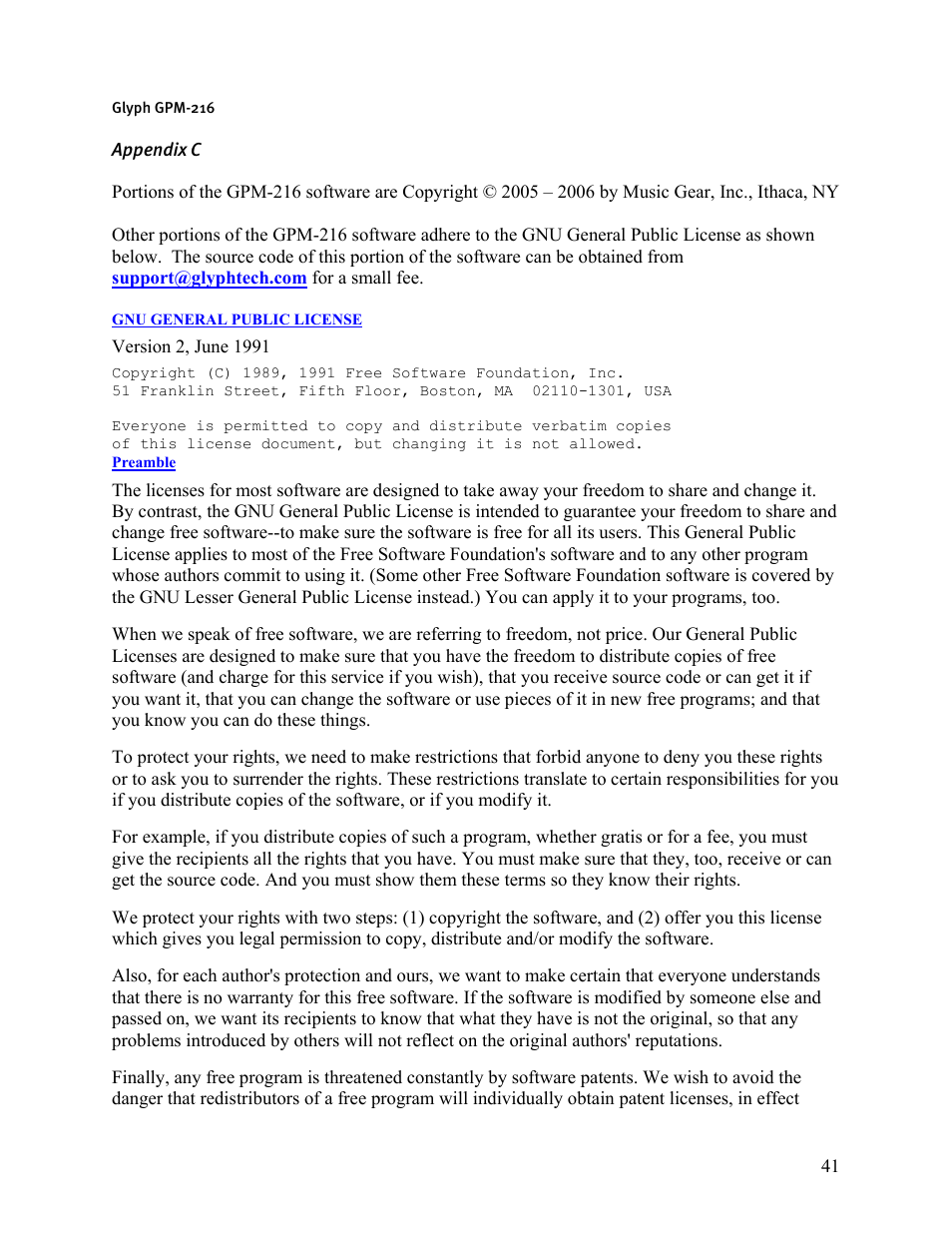 Glyph GPM-216 User Manual | Page 41 / 46