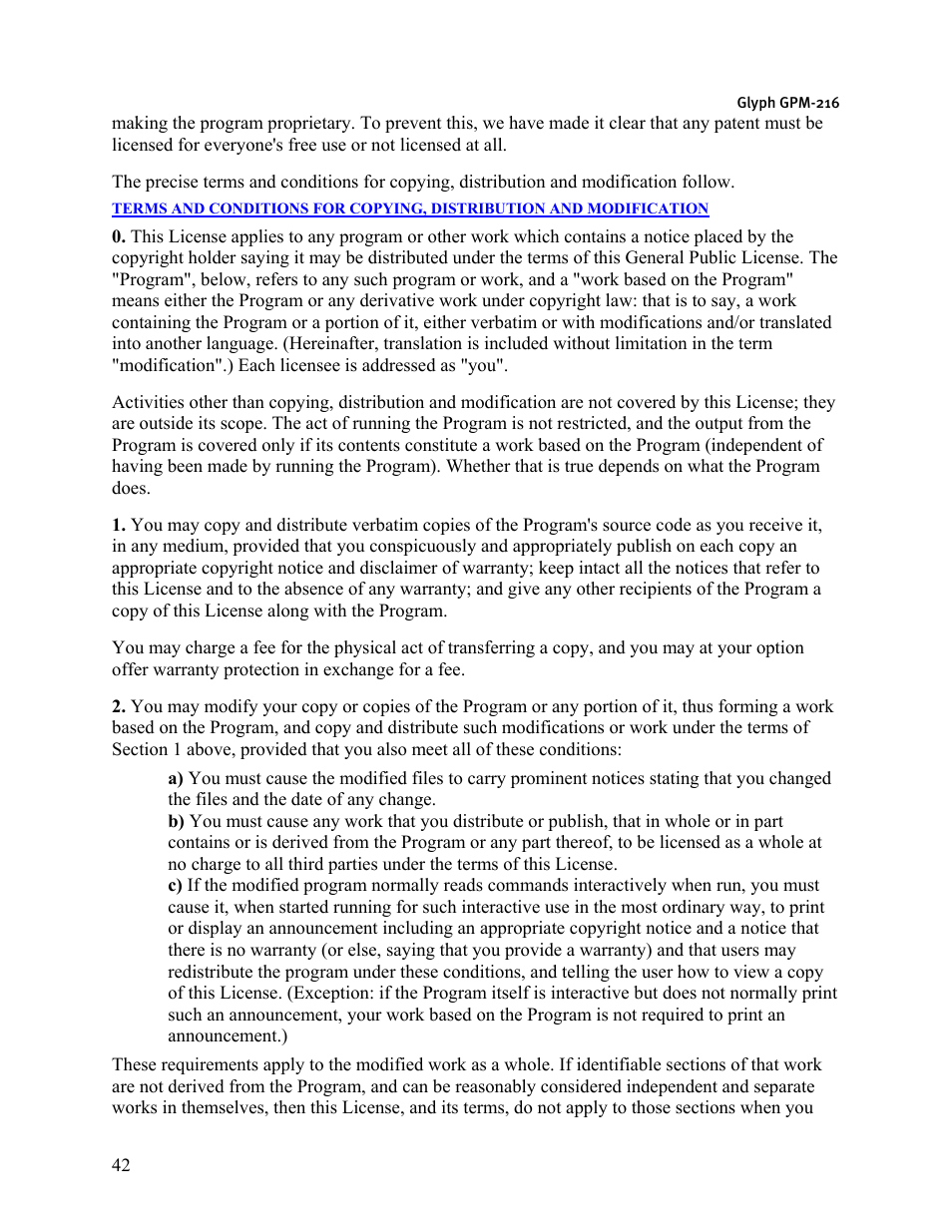 Glyph GPM-216 User Manual | Page 42 / 46
