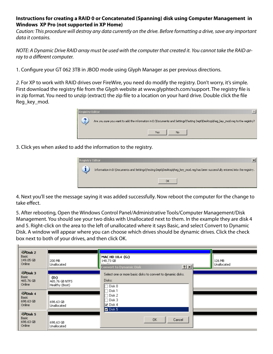 Glyph GT 062 3TB Addendum User Manual | Page 7 / 8