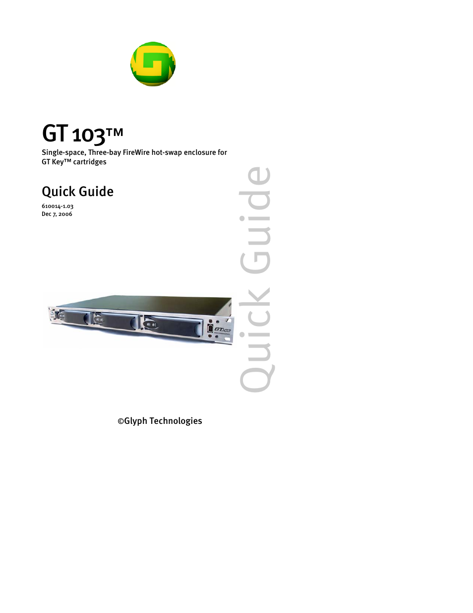 Glyph GT 103 User Manual | 32 pages