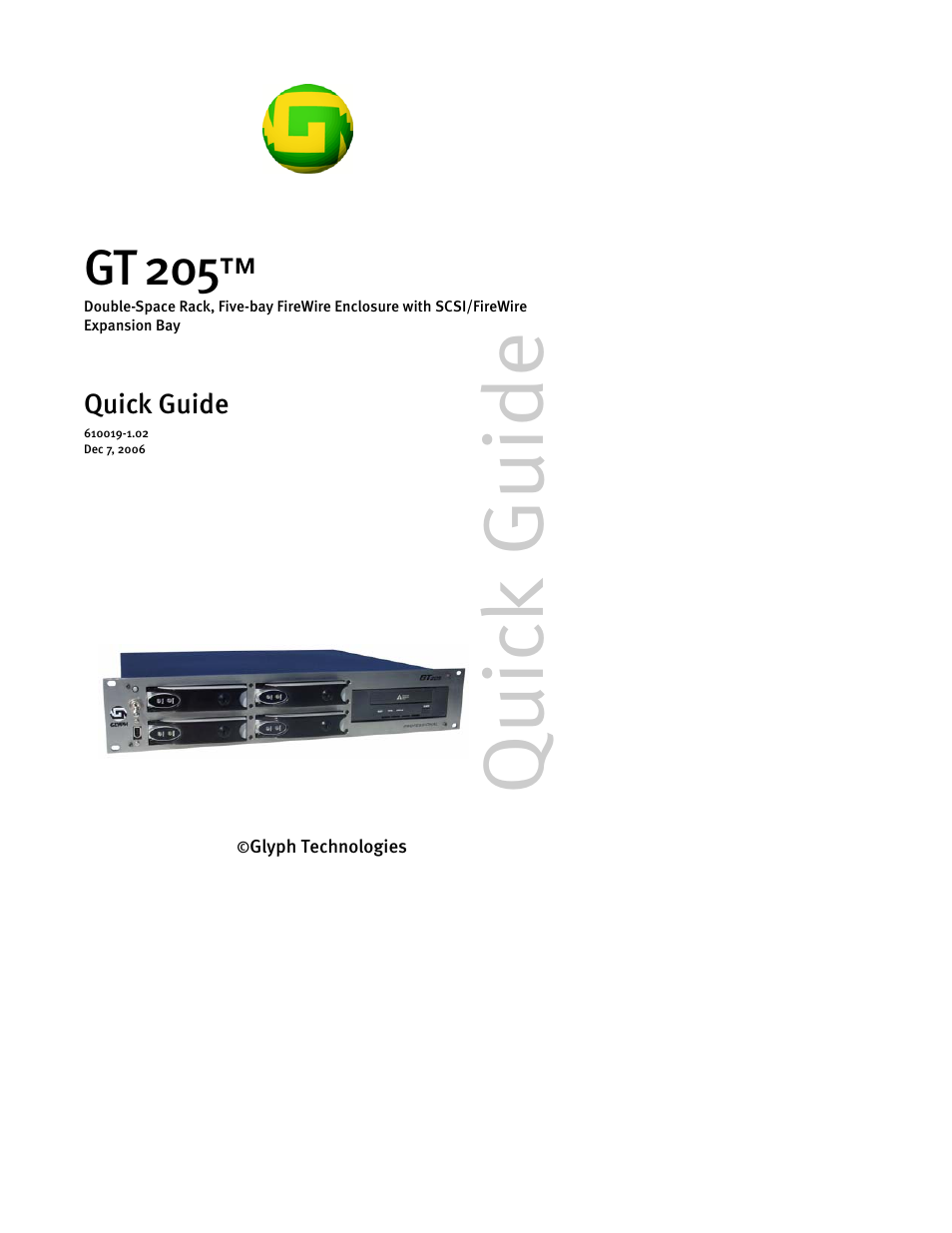 Glyph GT 205 User Manual | 30 pages