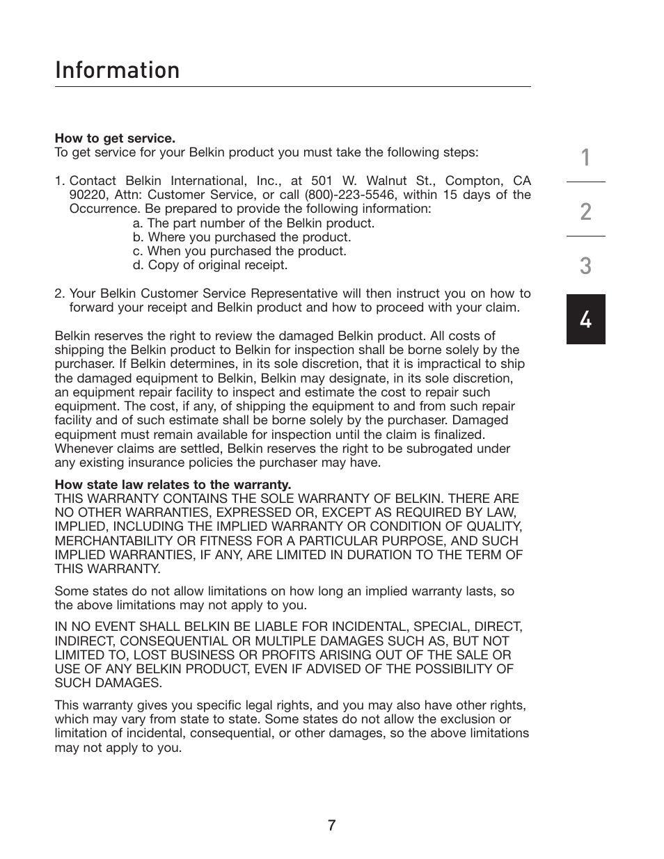 Information | Belkin ExpressCard P75481 User Manual | Page 10 / 10