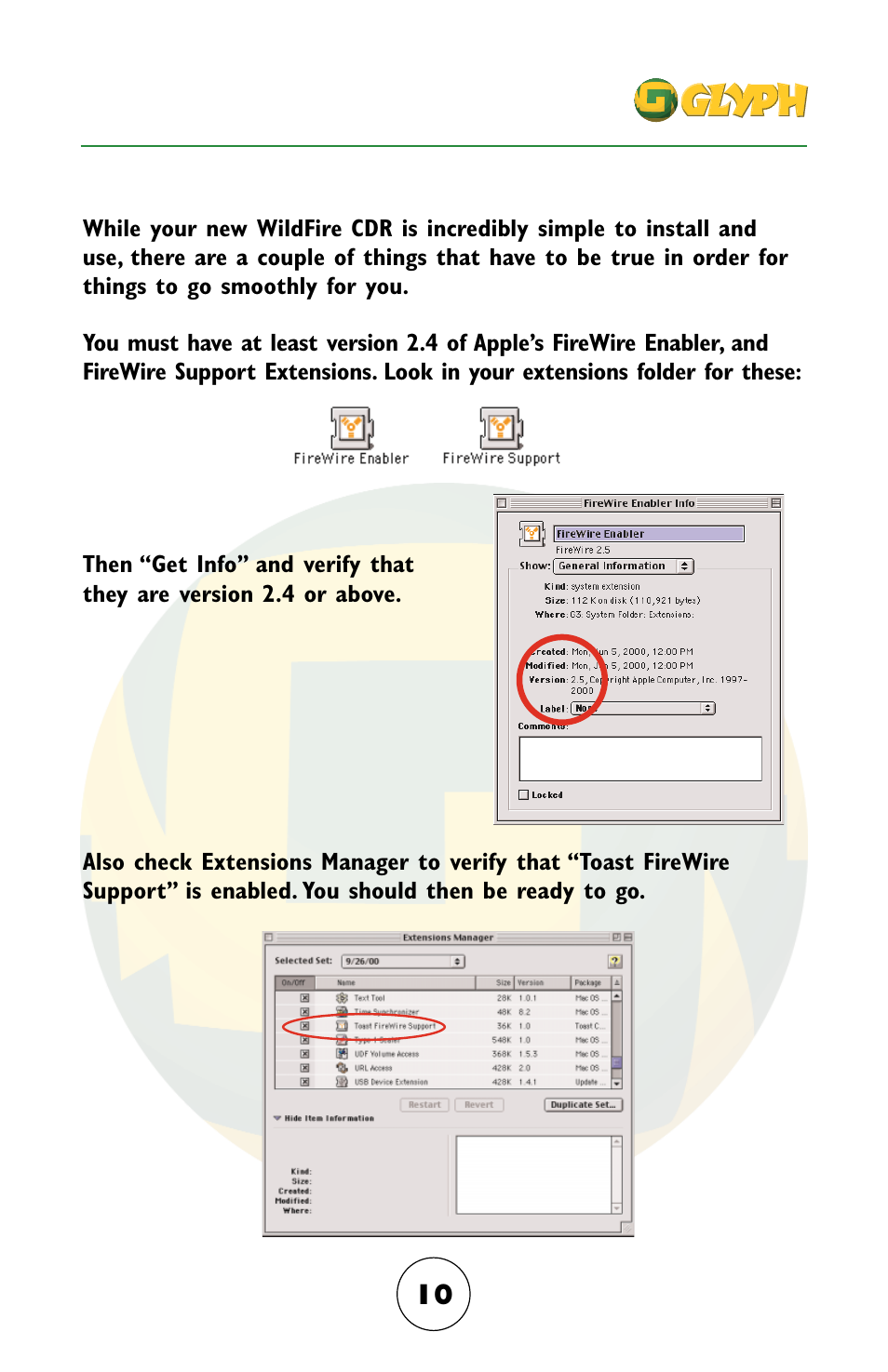 Glyph Firewire CDR User Manual | Page 10 / 12