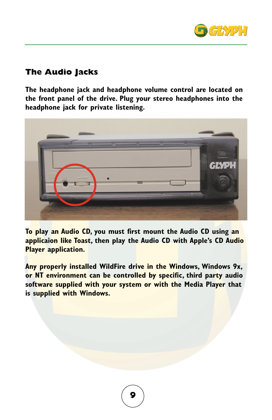 Glyph Firewire CDR User Manual | Page 9 / 12