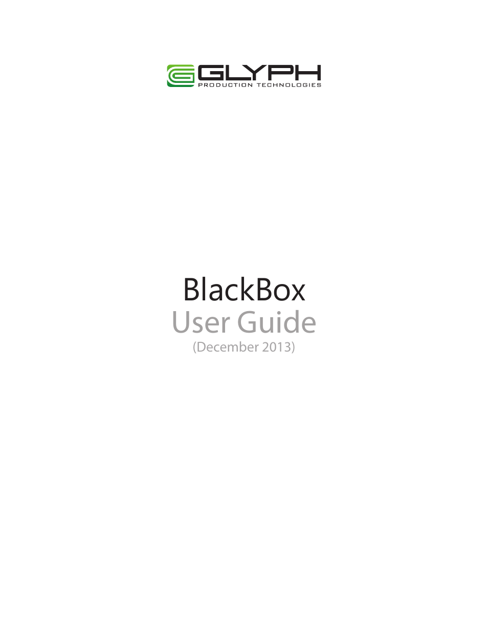 Glyph BlackBox User Manual | 4 pages