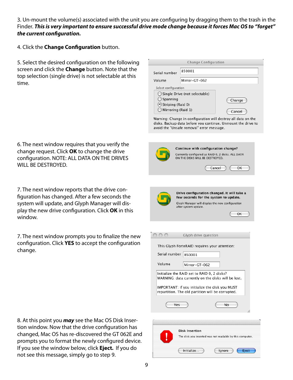 Glyph GT 062E User Manual | Page 9 / 17