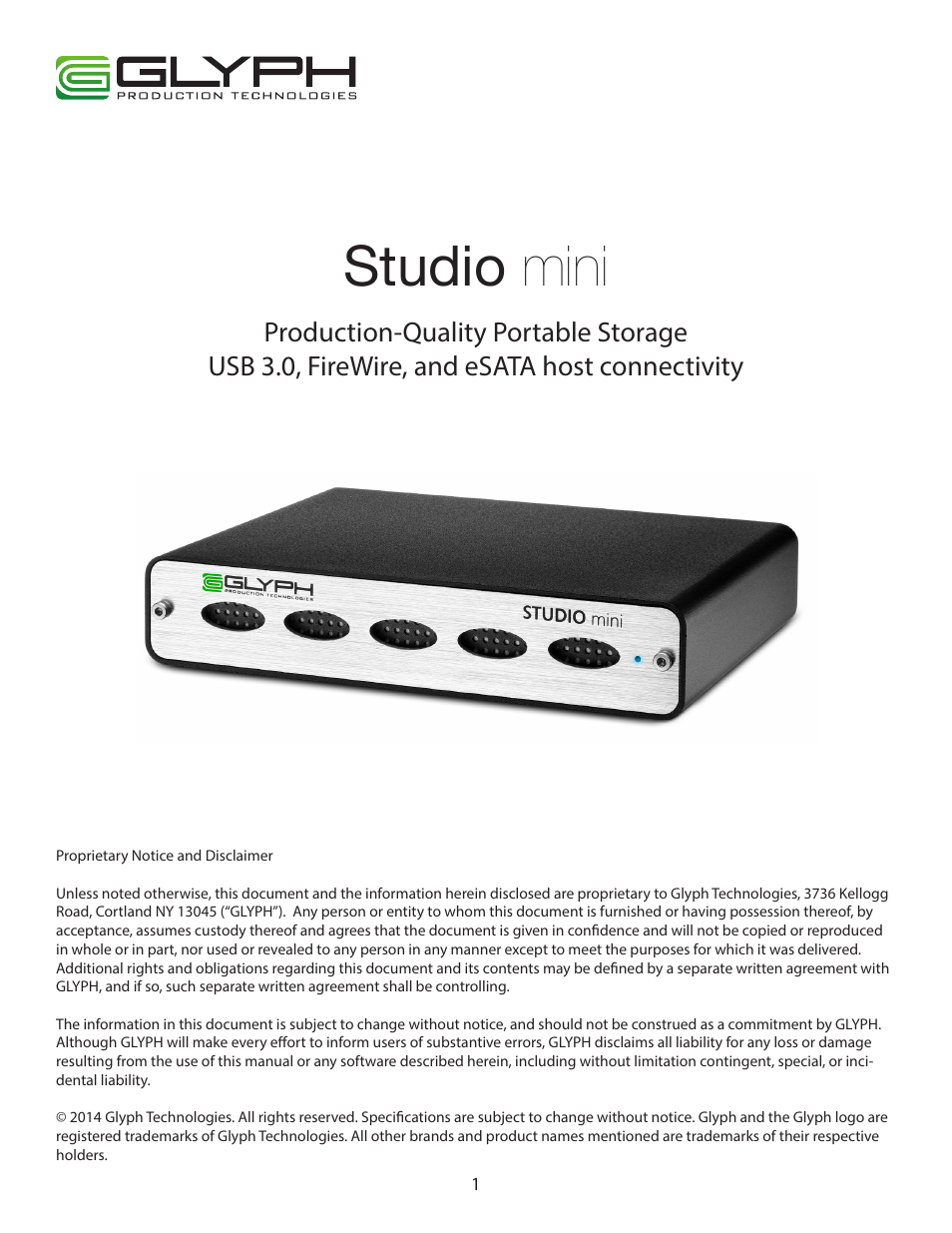 Glyph Studio mini User Manual | 6 pages