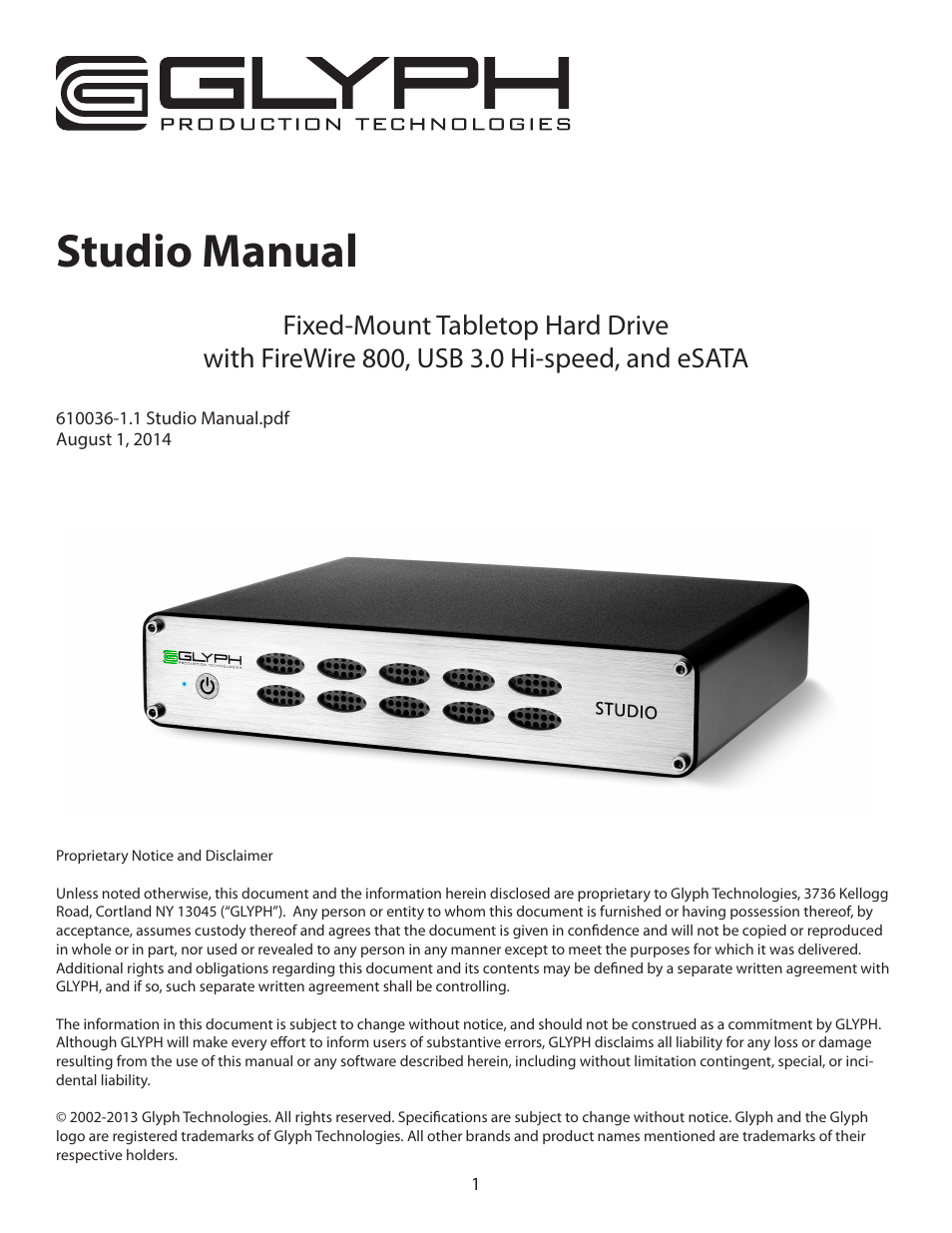 Glyph Studio User Manual | 10 pages