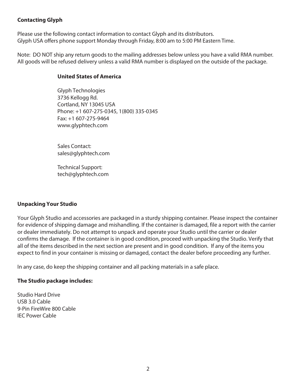 Glyph Studio User Manual | Page 2 / 10