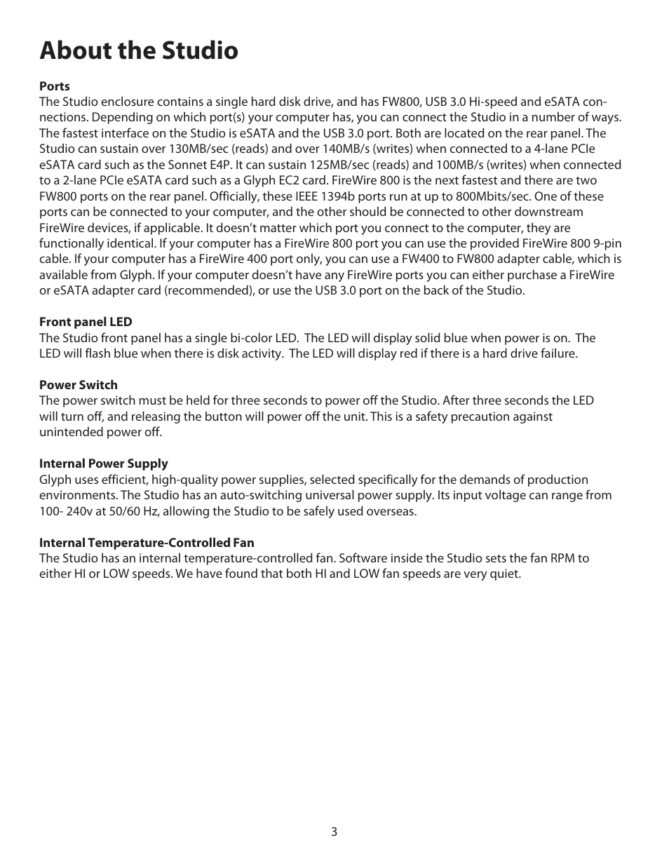 About the studio | Glyph Studio User Manual | Page 3 / 10