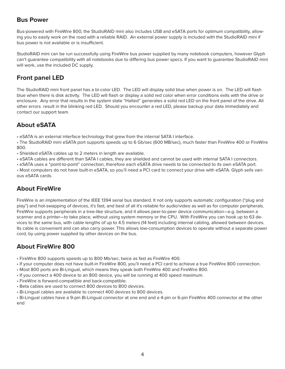 Glyph StudioRAID mini User Manual | Page 4 / 6