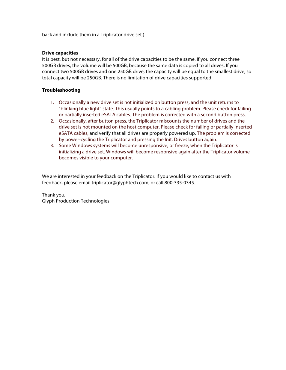 Glyph Triplicator User Manual | Page 2 / 2