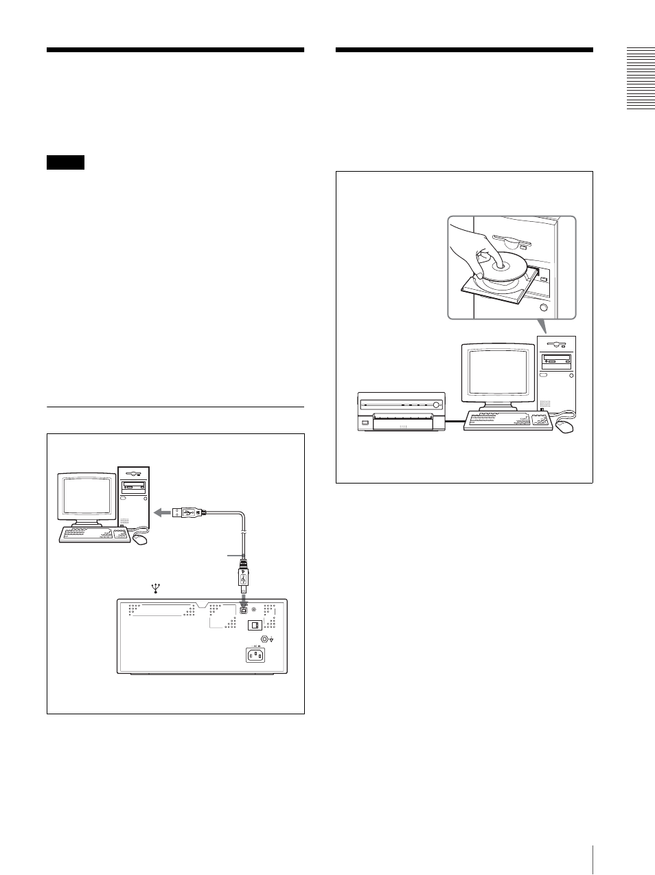 Connections, Usb port connection, Installing the printer driver | Sony UP-D55 User Manual | Page 7 / 22