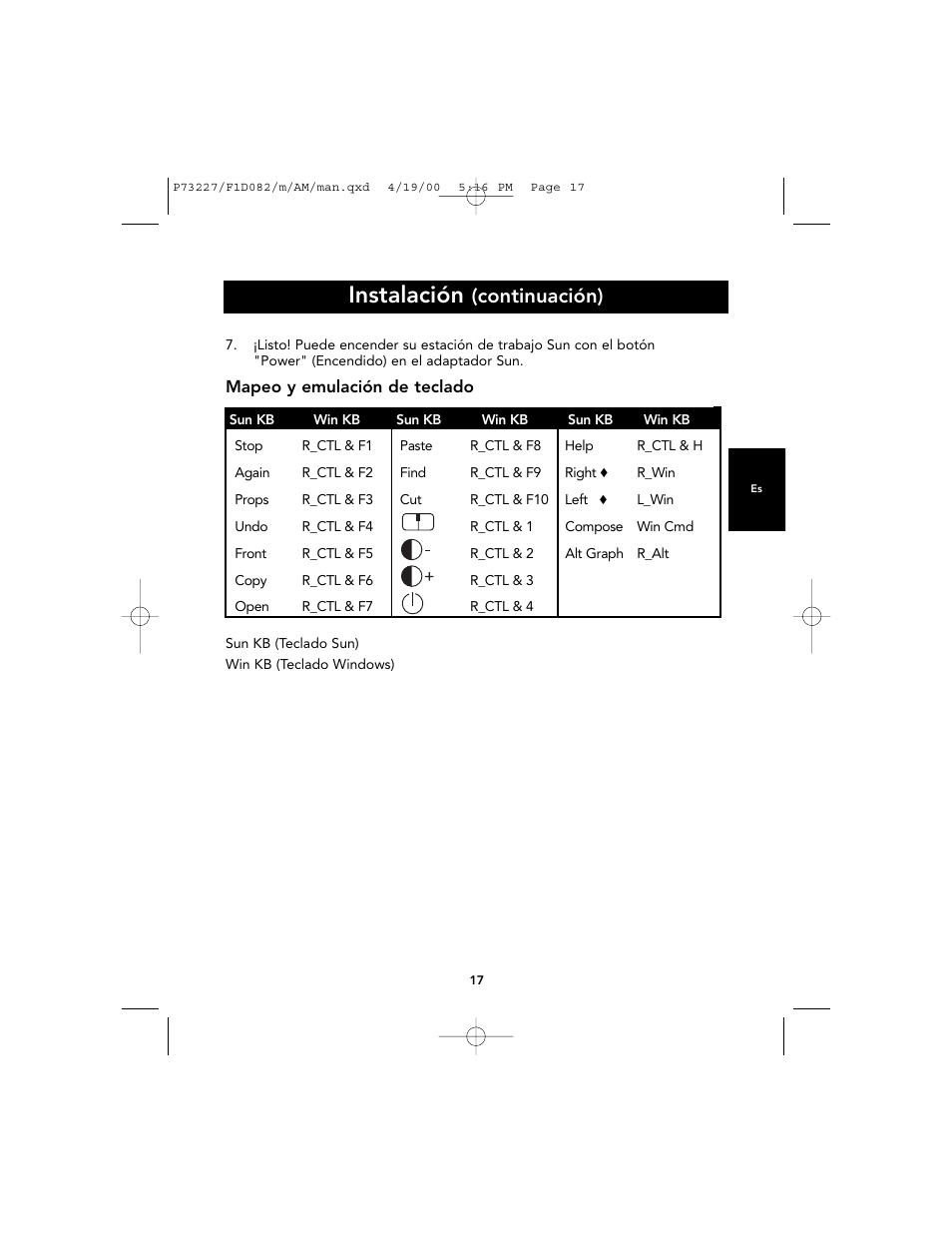 Instalación, Continuación) | Belkin F1D082 User Manual | Page 21 / 28