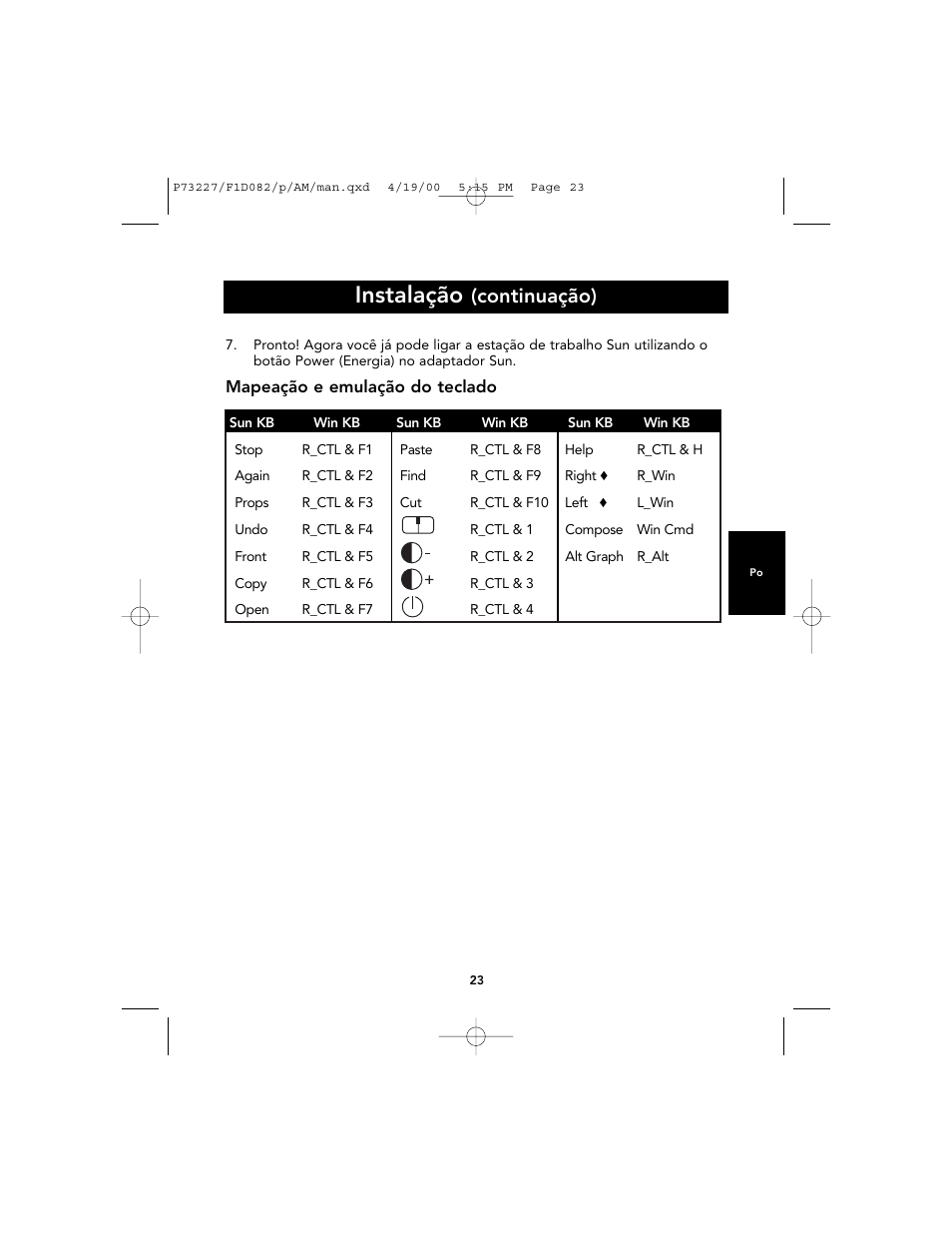 Instalação, Continuação) | Belkin F1D082 User Manual | Page 27 / 28