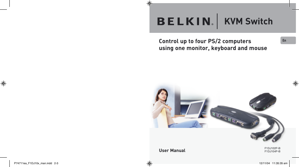 Kvm switch | Belkin F1DJ104P-B User Manual | Page 2 / 87
