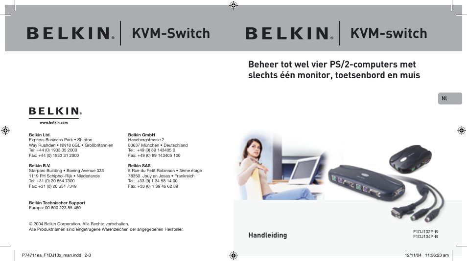 Kvm-switch | Belkin F1DJ104P-B User Manual | Page 44 / 87