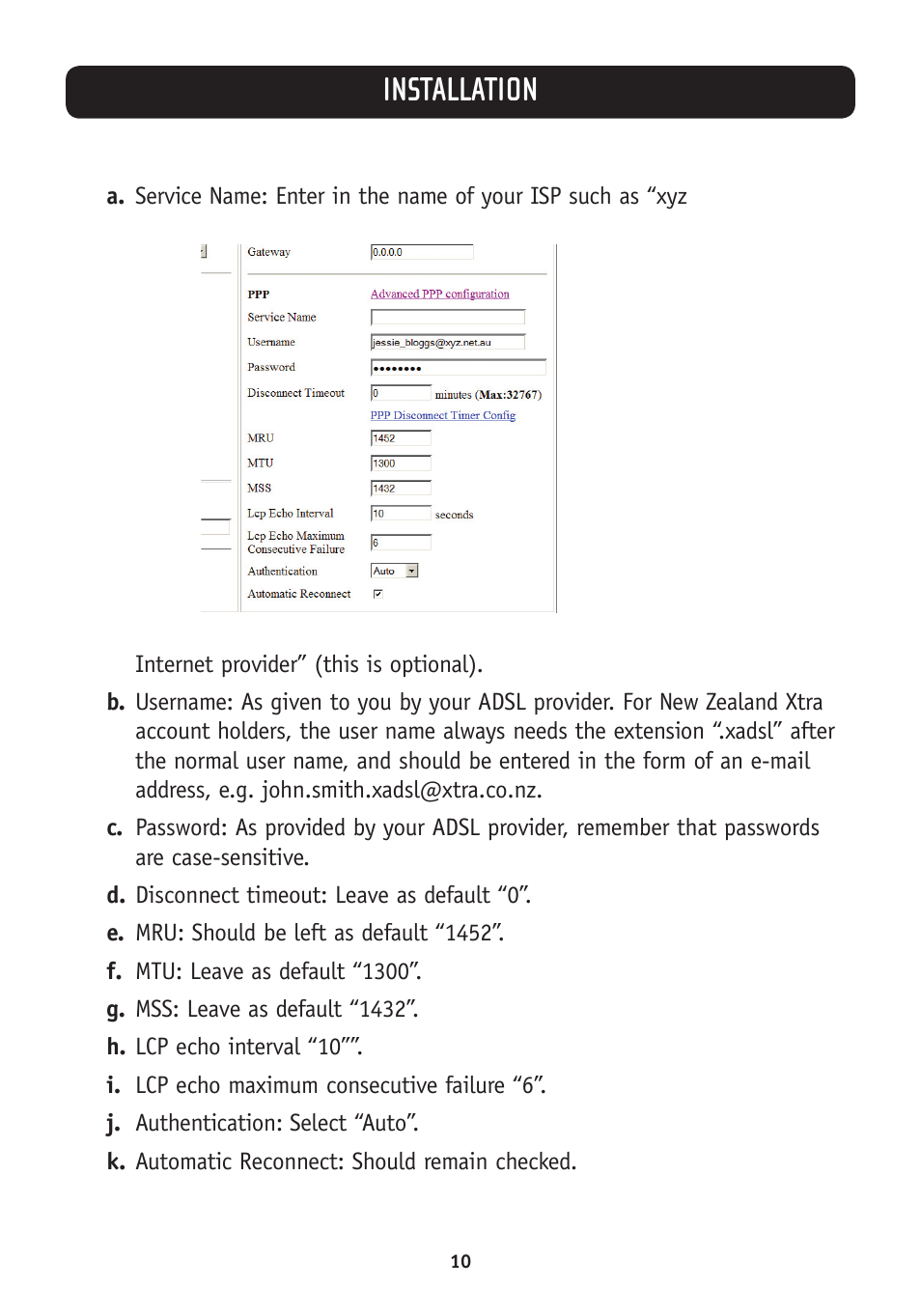 Installation | Belkin F5D5730au User Manual | Page 13 / 23