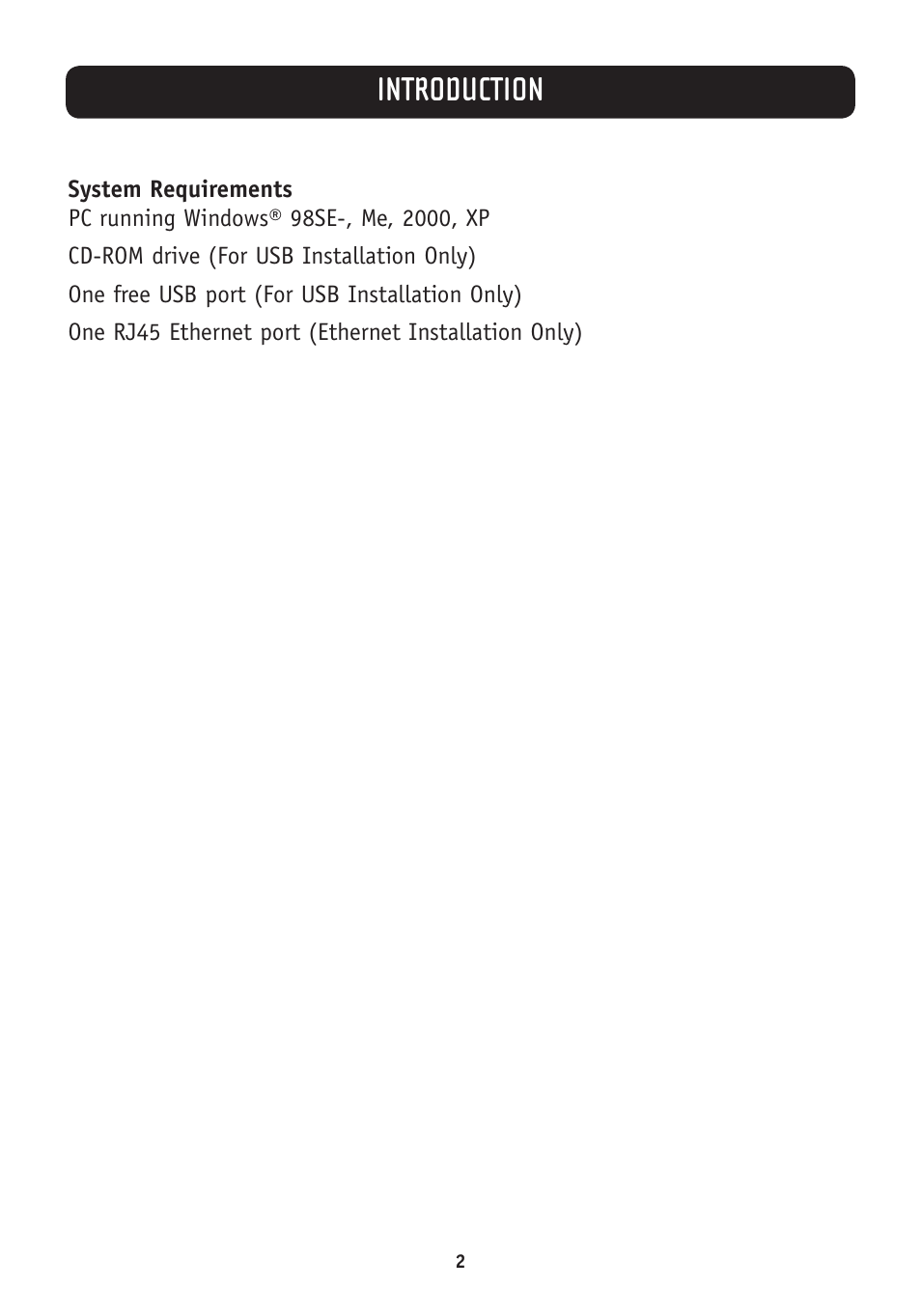 Introduction | Belkin F5D5730au User Manual | Page 5 / 23