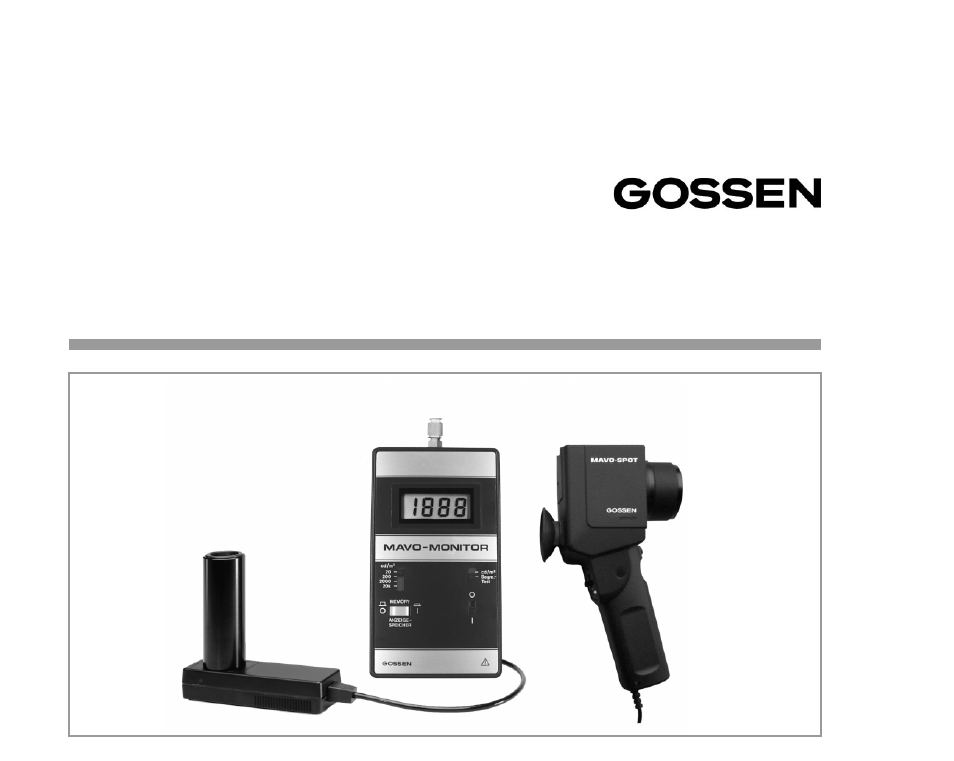 Gossen Mavomonitor User Manual | 16 pages