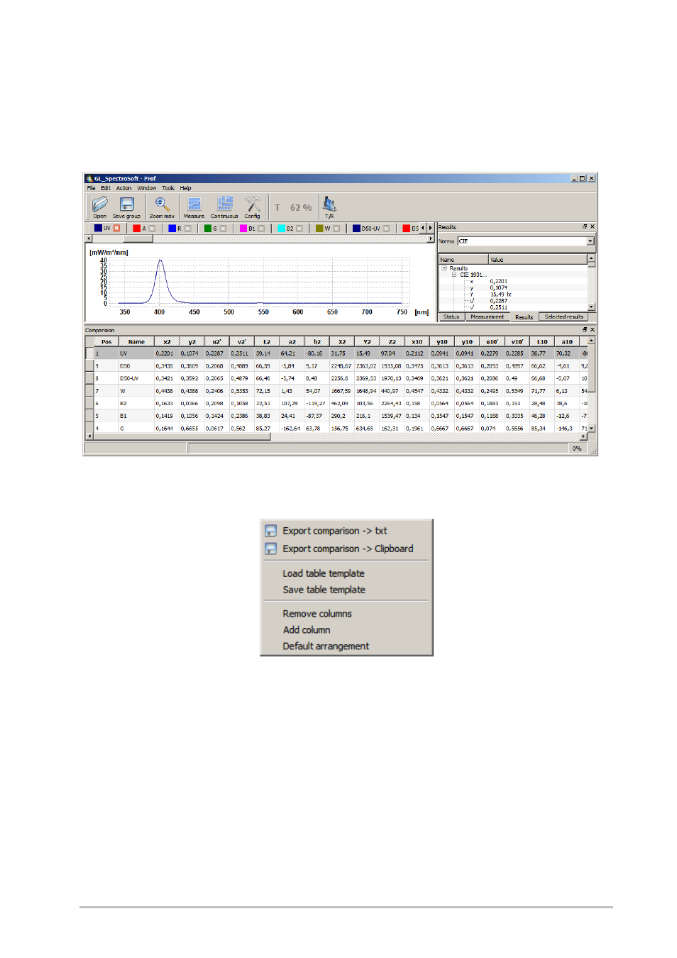 Gossen GL SpectroSoft User Manual | Page 28 / 36