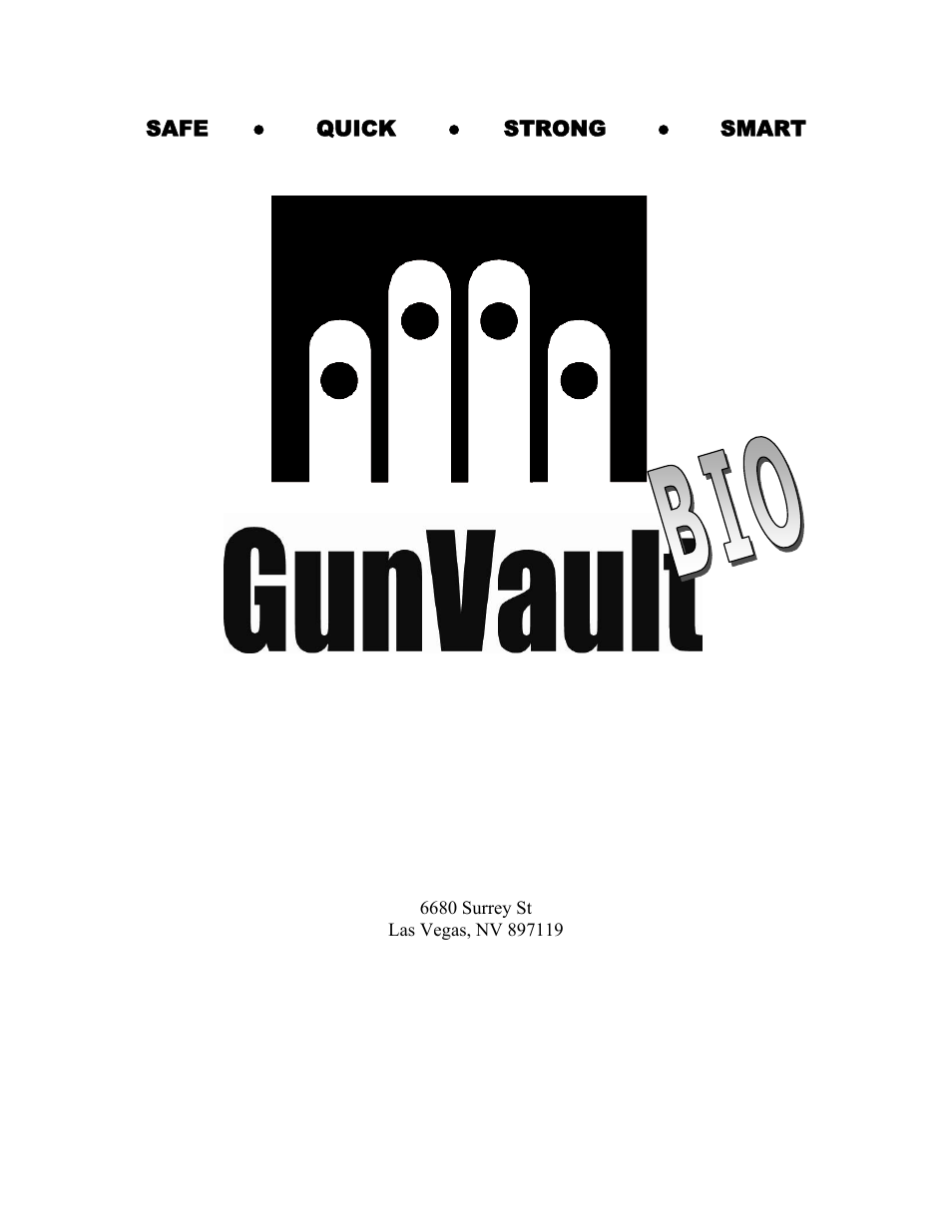 GunVault GVB 2000 User Manual | 13 pages