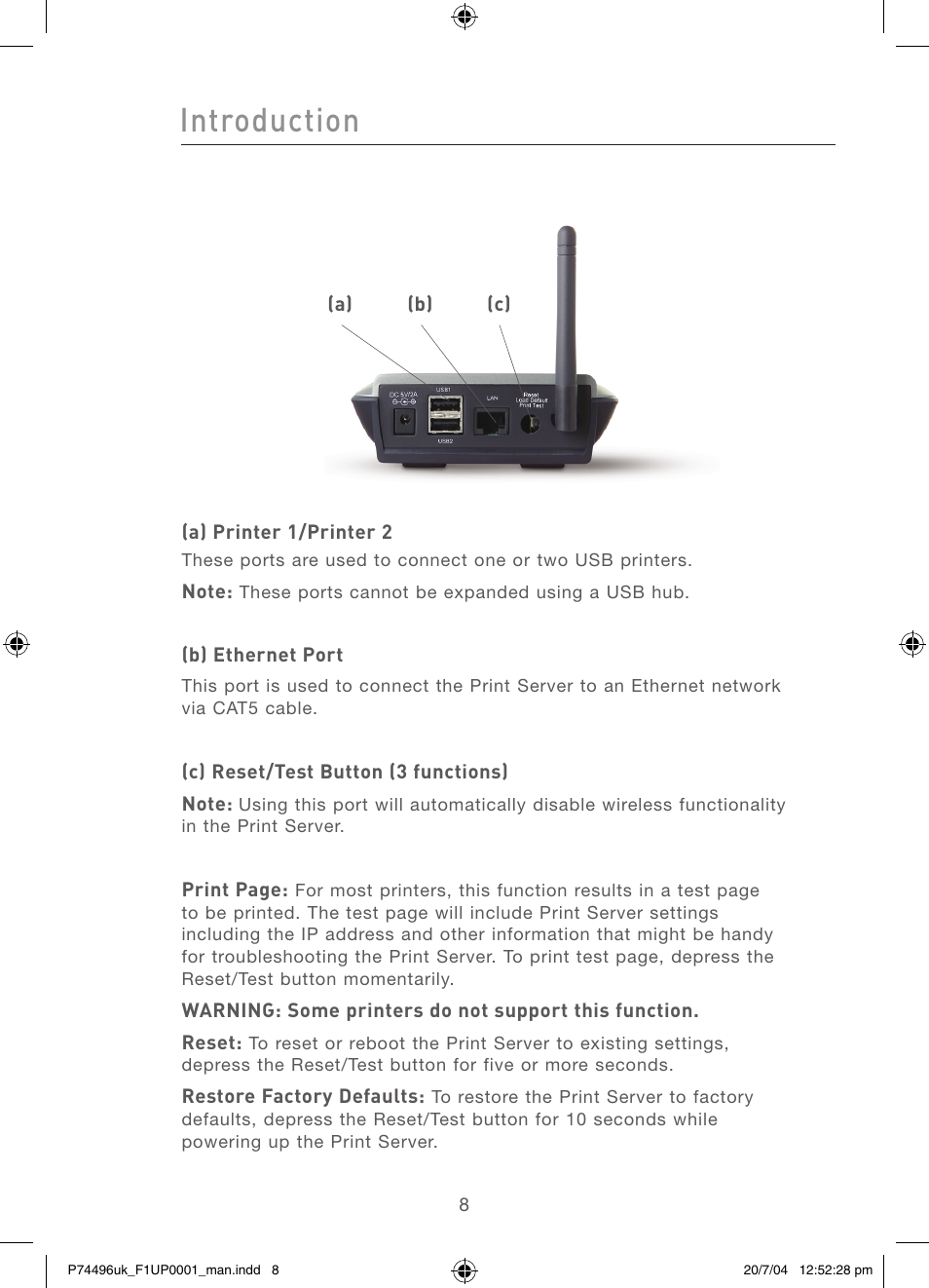 Introduction | Belkin F1UP0001 User Manual | Page 10 / 53