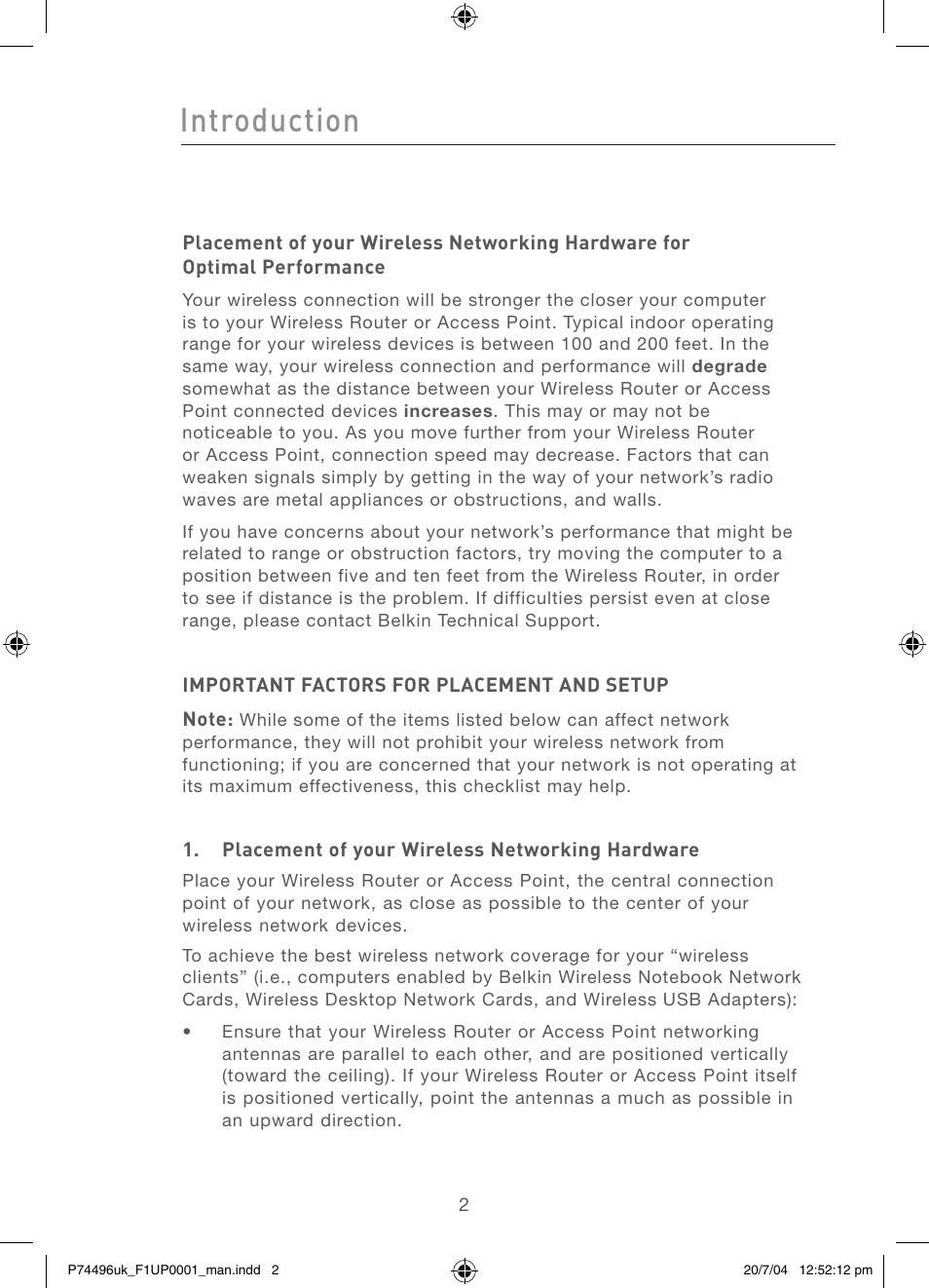 Introduction | Belkin F1UP0001 User Manual | Page 4 / 53