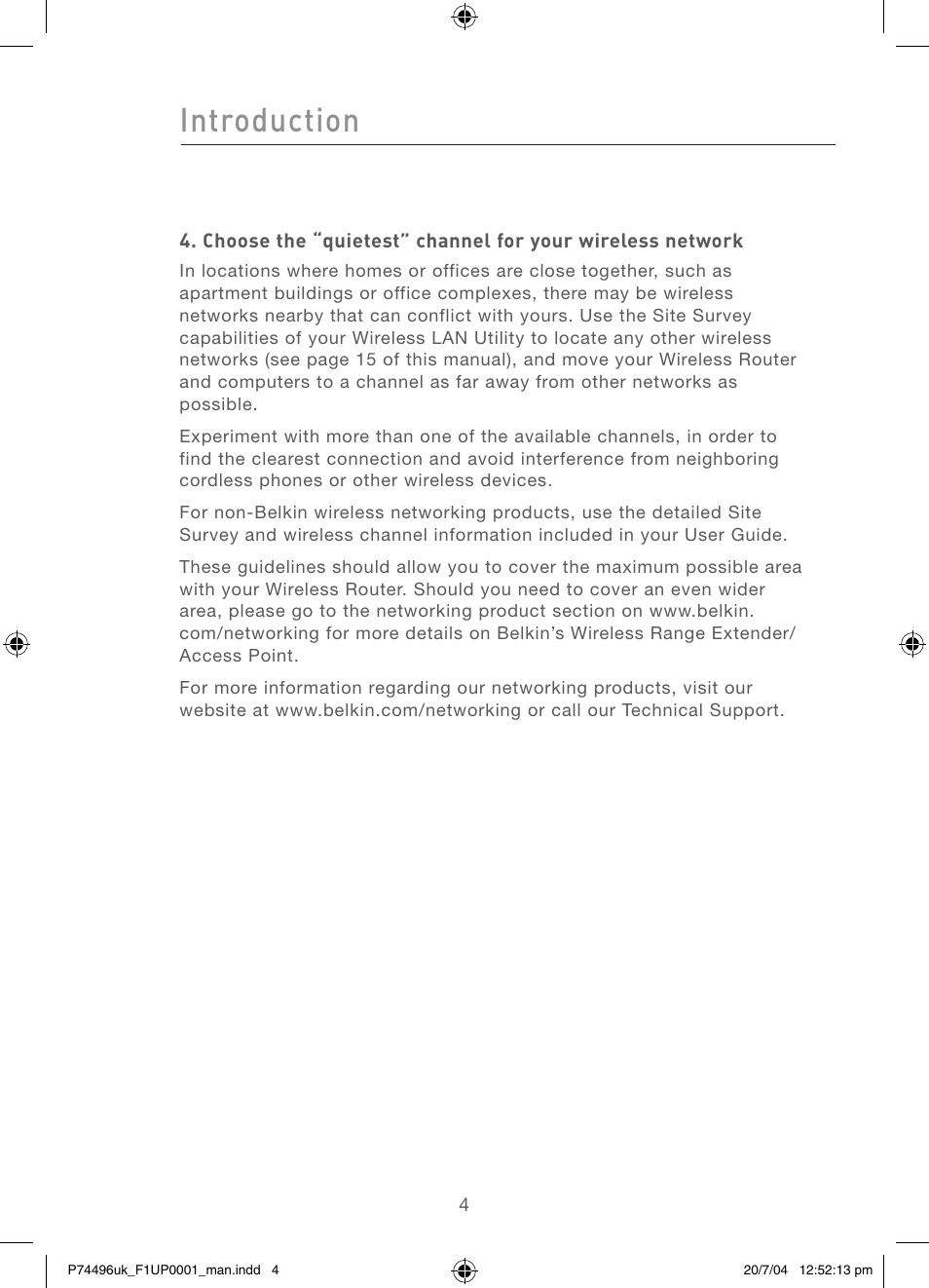 Introduction | Belkin F1UP0001 User Manual | Page 6 / 53