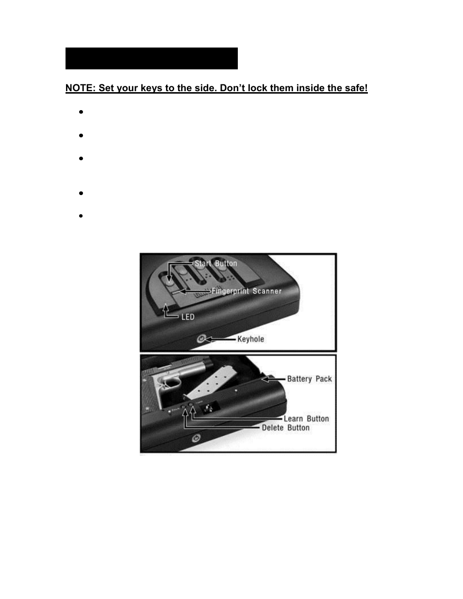 Getting started | GunVault MVB 500 User Manual | Page 4 / 12