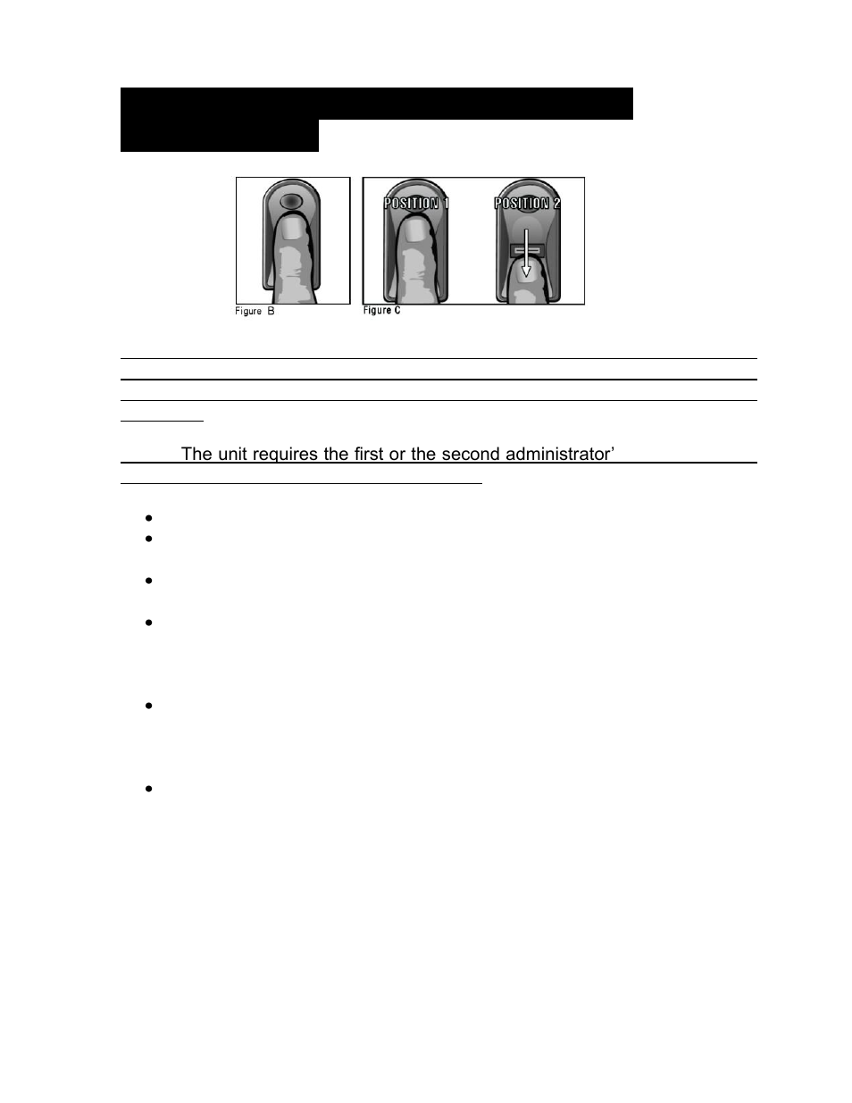 Enrollment of the administrator fingerprints | GunVault MVB 500 User Manual | Page 5 / 12