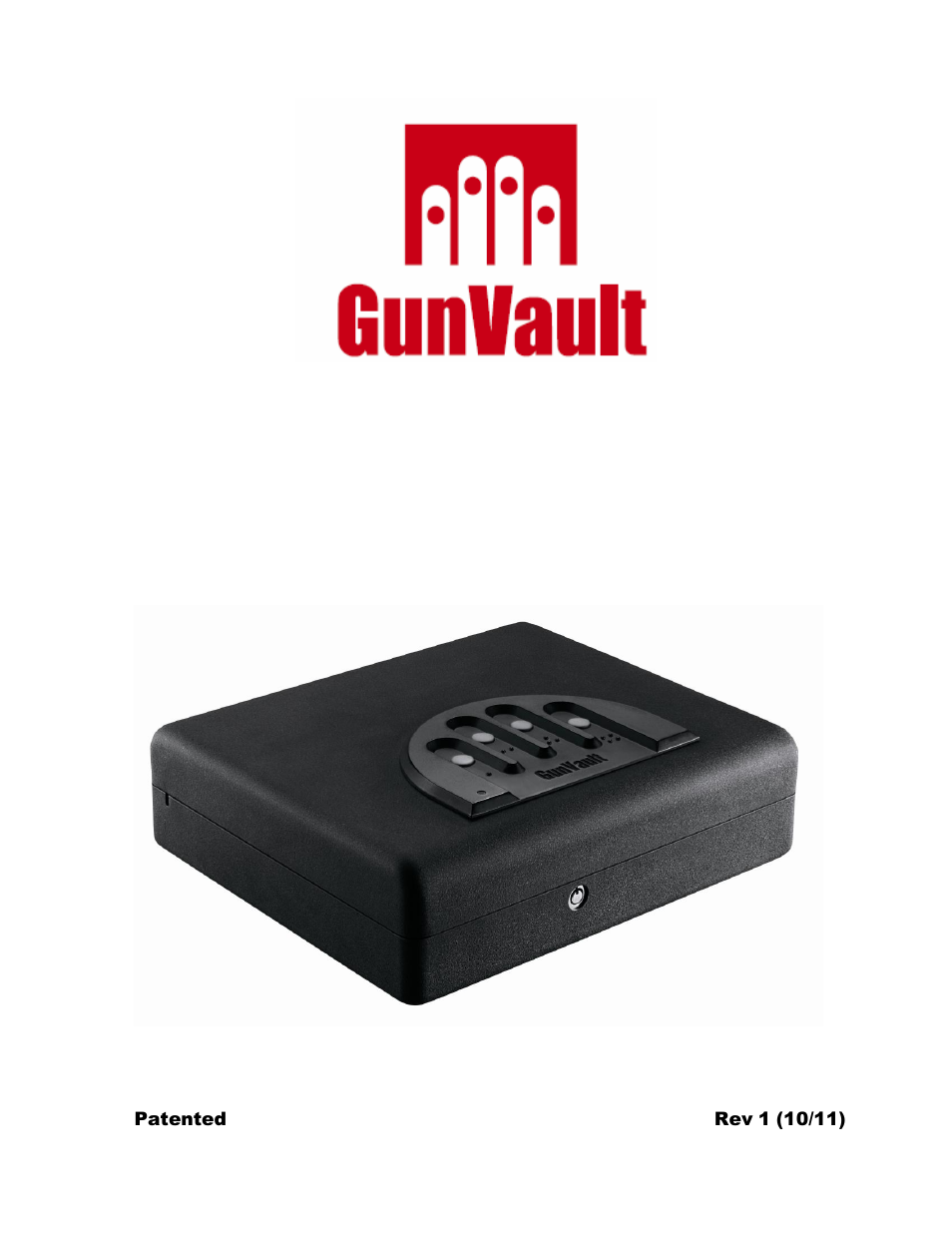 GunVault MV 1000 User Manual | 8 pages
