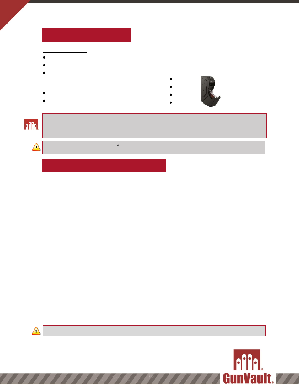 Getting started warranty registration | GunVault SVB 500 User Manual | Page 3 / 10