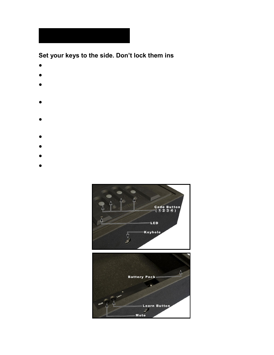Getting started | GunVault GV 3000 User Manual | Page 3 / 8