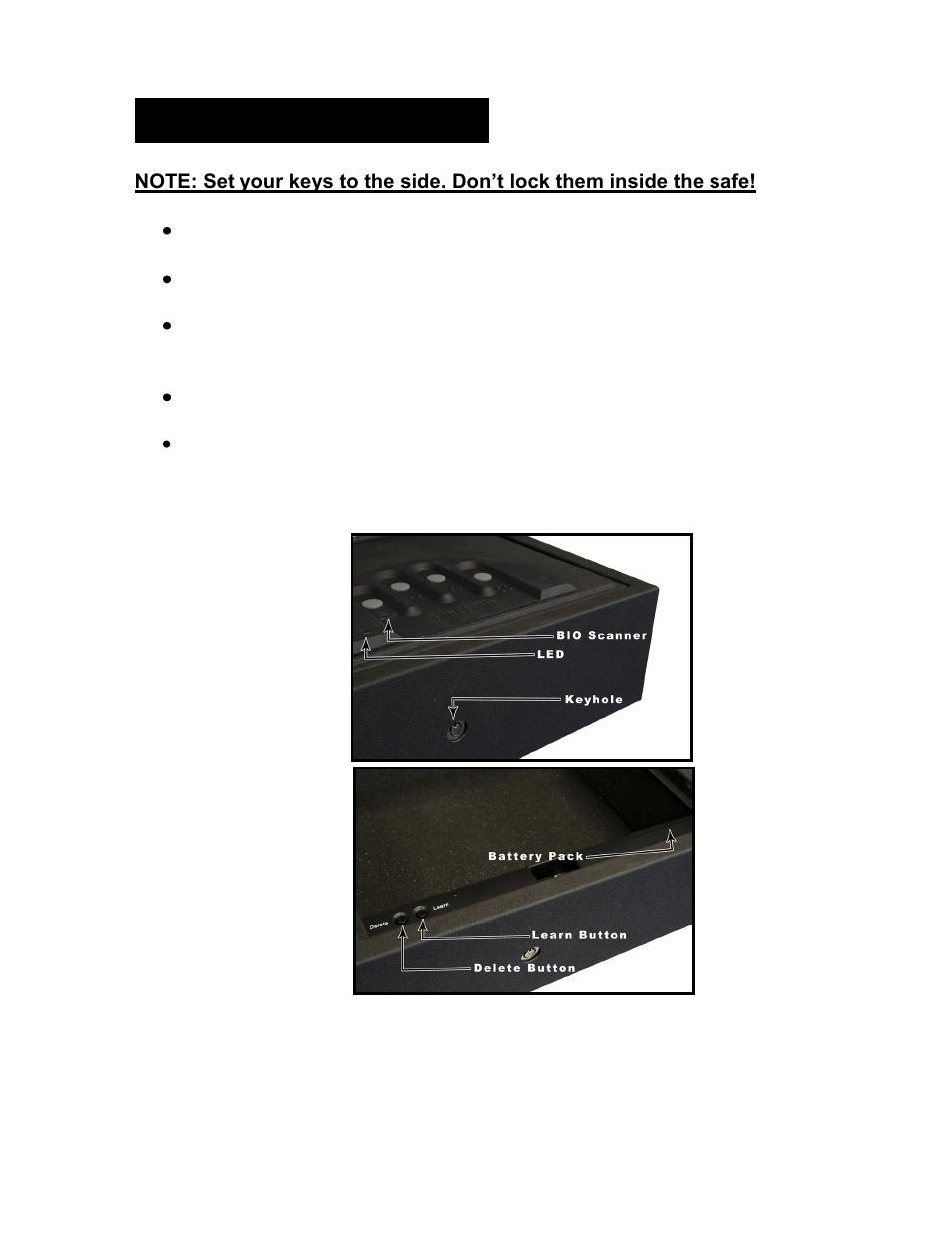 Getting started | GunVault GVB 3000 User Manual | Page 4 / 12