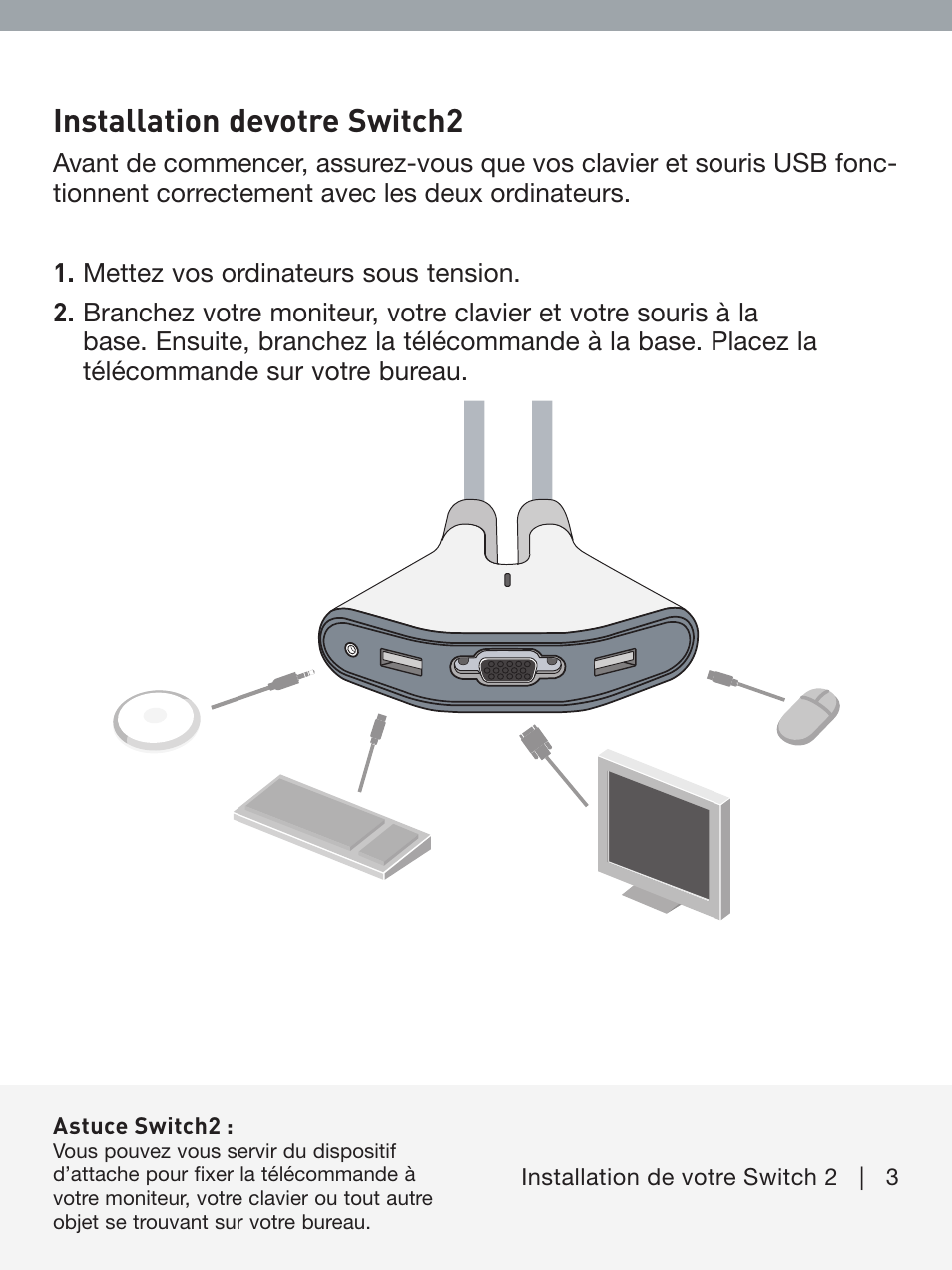 Installation devotre switch2 | Belkin F1DF102UEA User Manual | Page 10 / 40