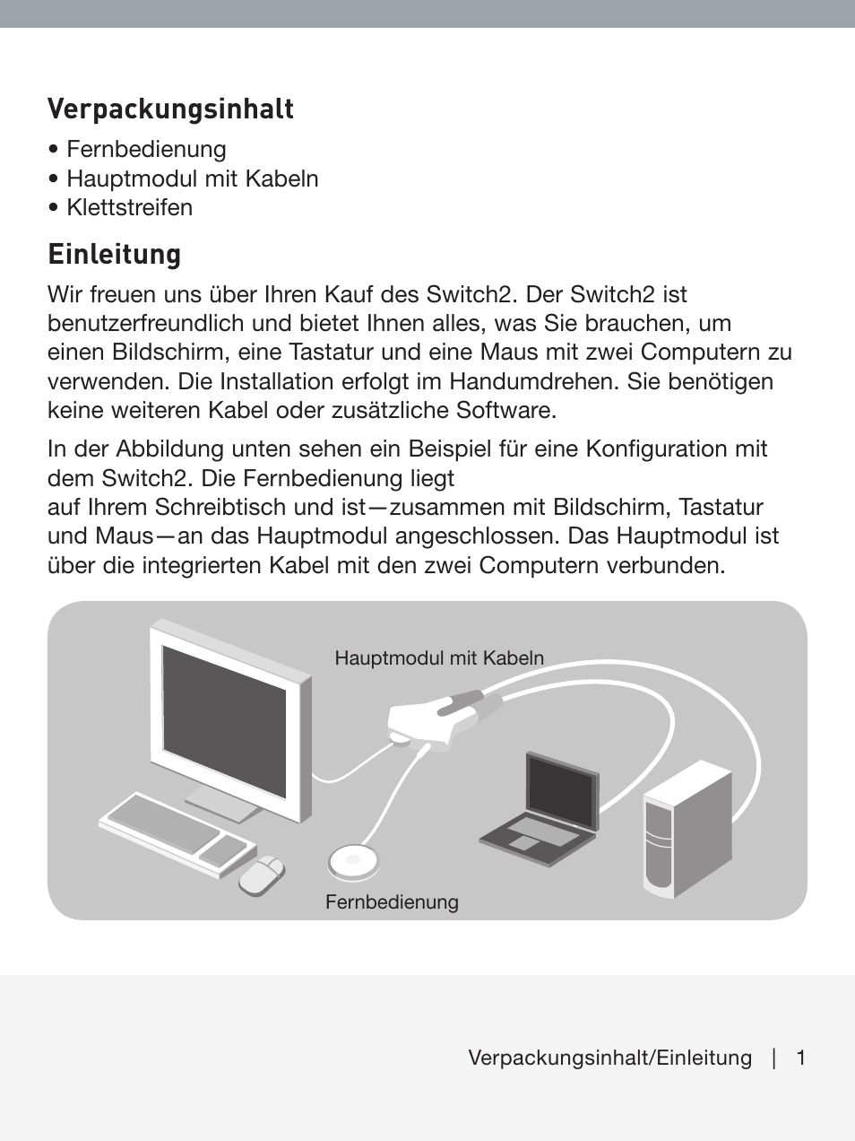 Verpackungsinhalt, Einleitung | Belkin F1DF102UEA User Manual | Page 14 / 40