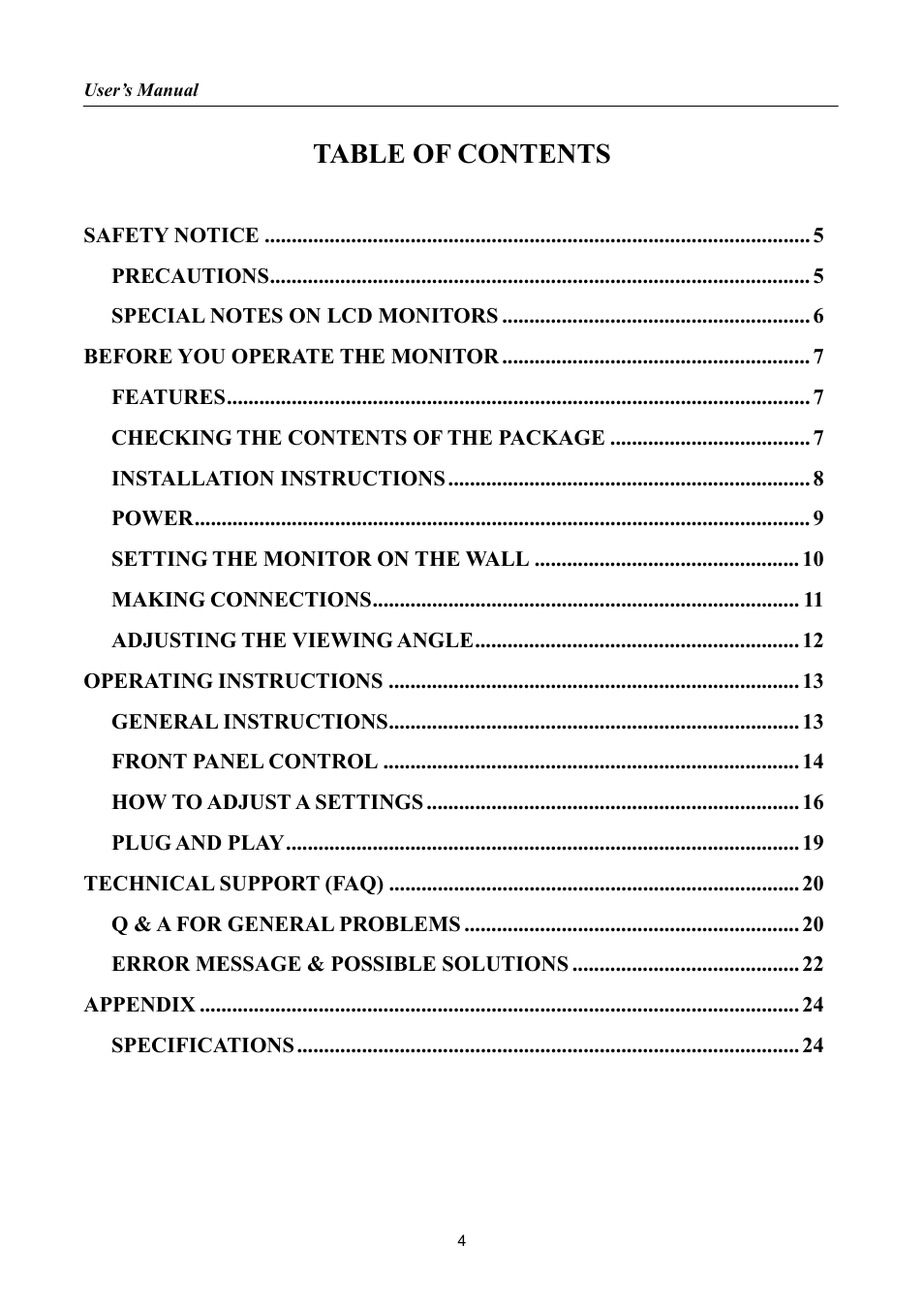 Hanns.G HL269 User Manual | Page 4 / 28